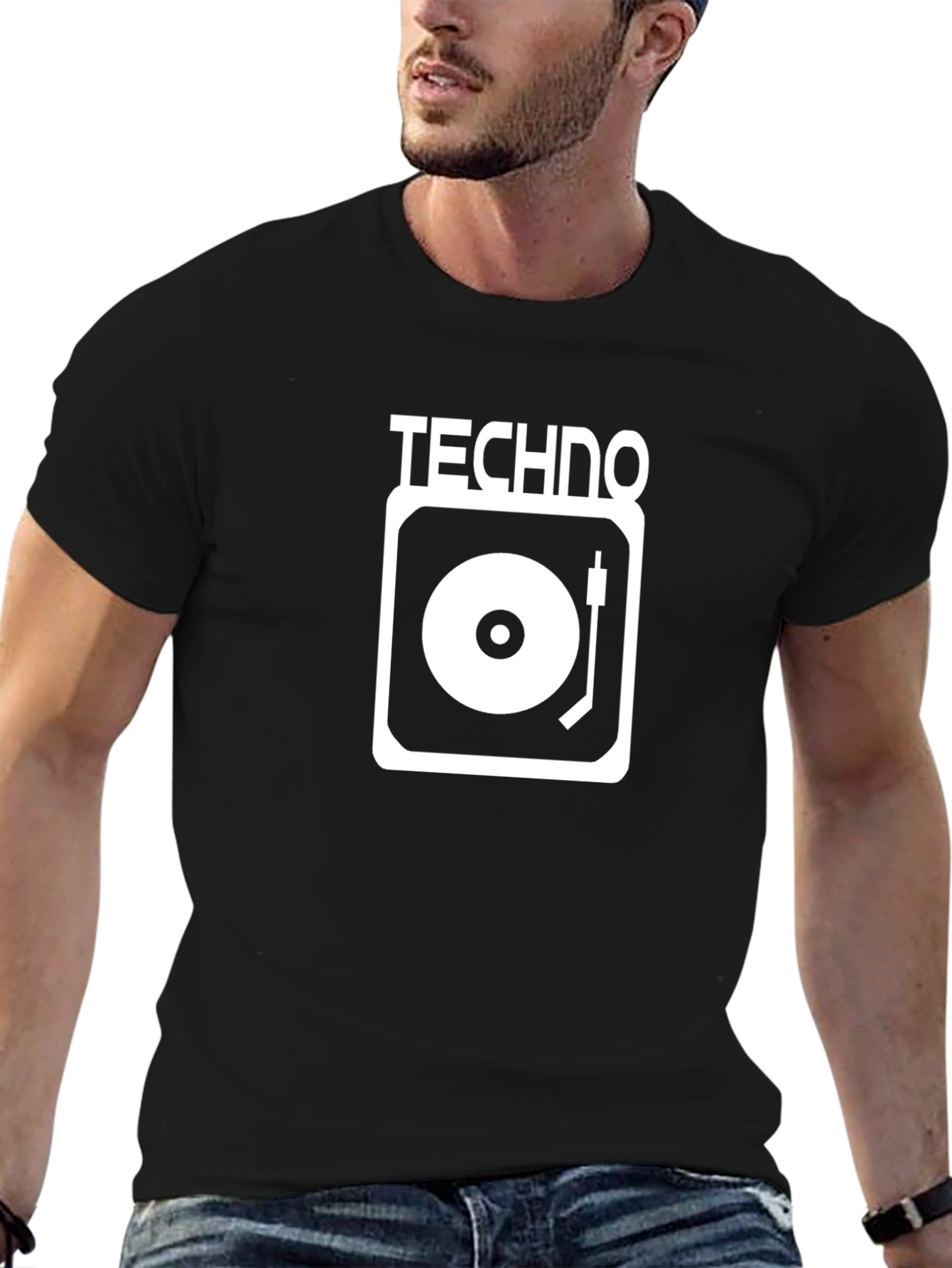 Techno Turntable Black T-Shirt