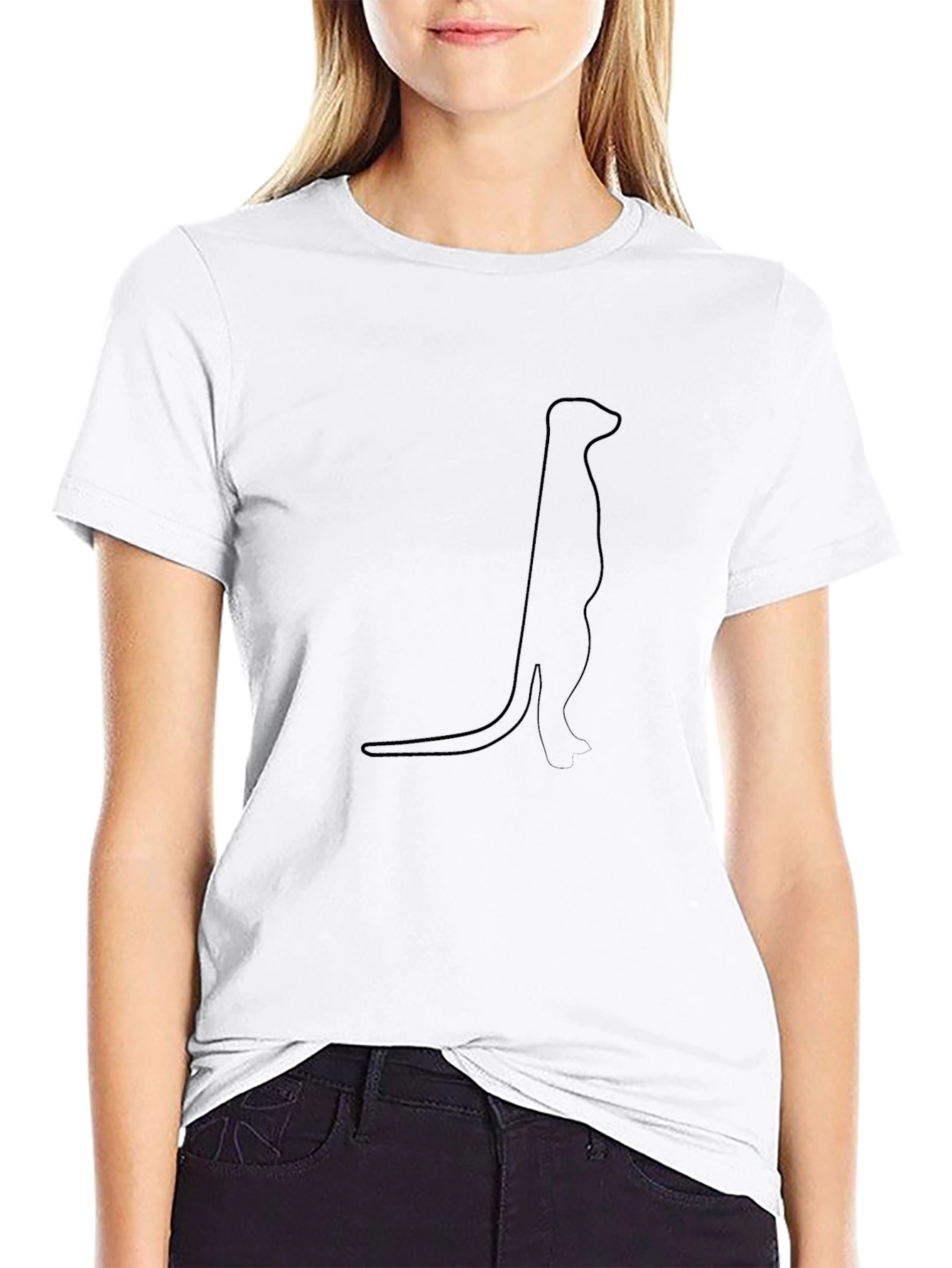 Meerkat Graphic Tee - Black Cotton T-Shirt