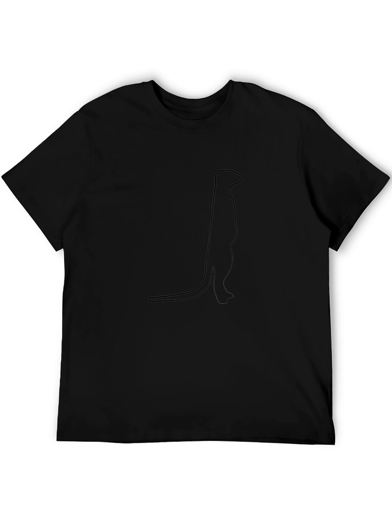 Meerkat Graphic Tee - Black Cotton T-Shirt