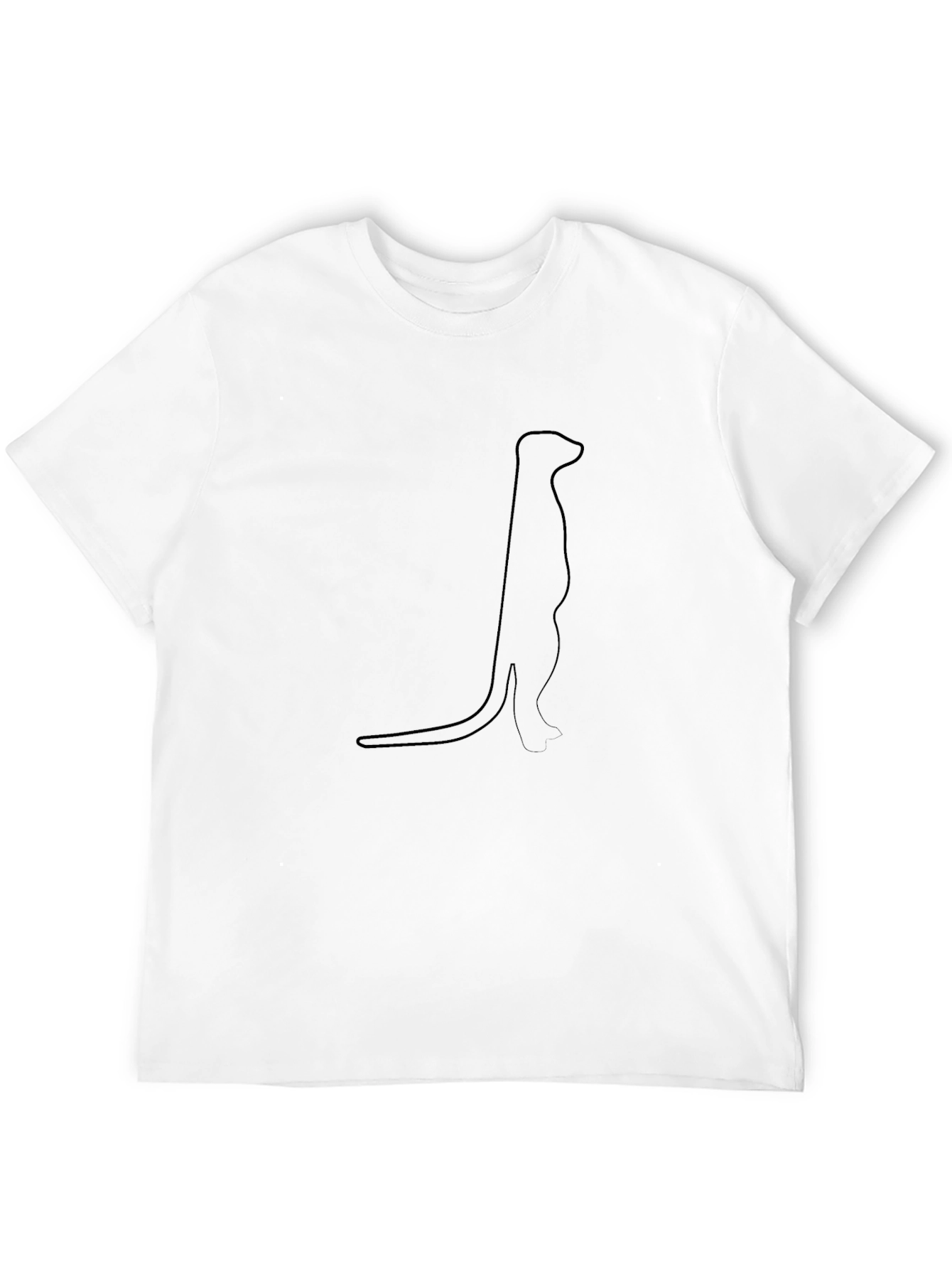 Meerkat Graphic Tee - Black Cotton T-Shirt