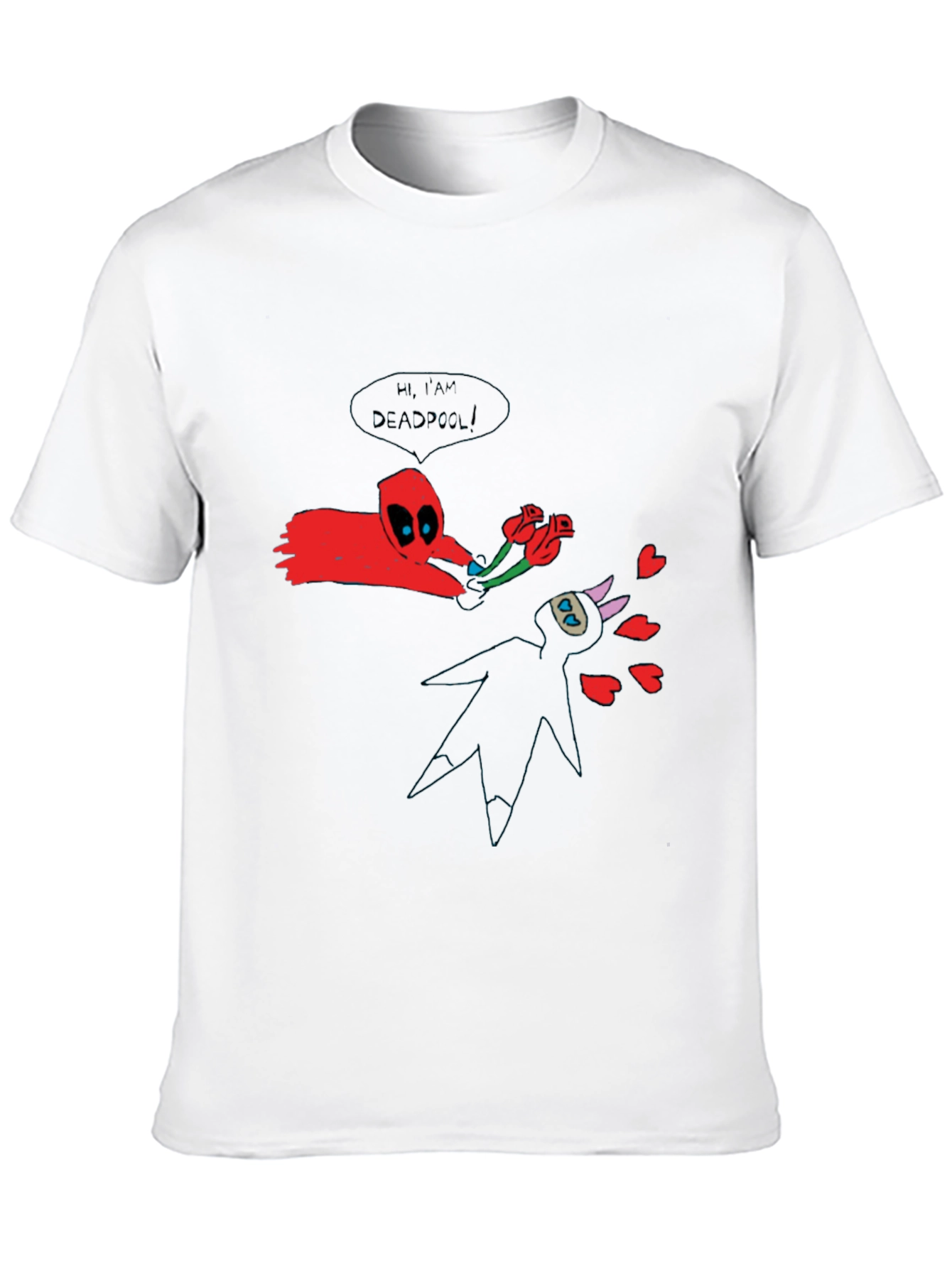Deadpool Doodle Graphic Black T-Shirt