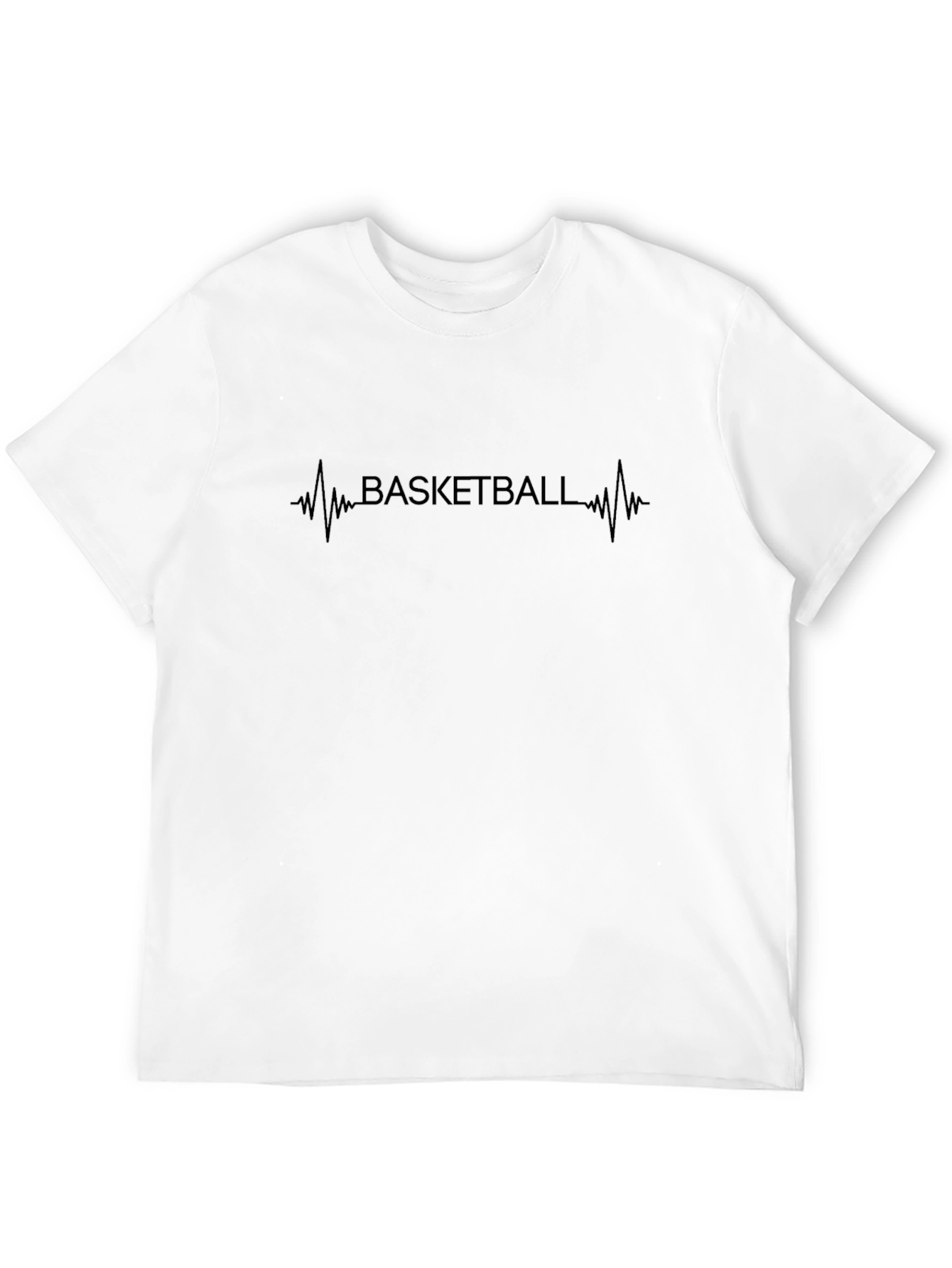 Basketball Heartbeat Graphic Tee - Sporty Casual