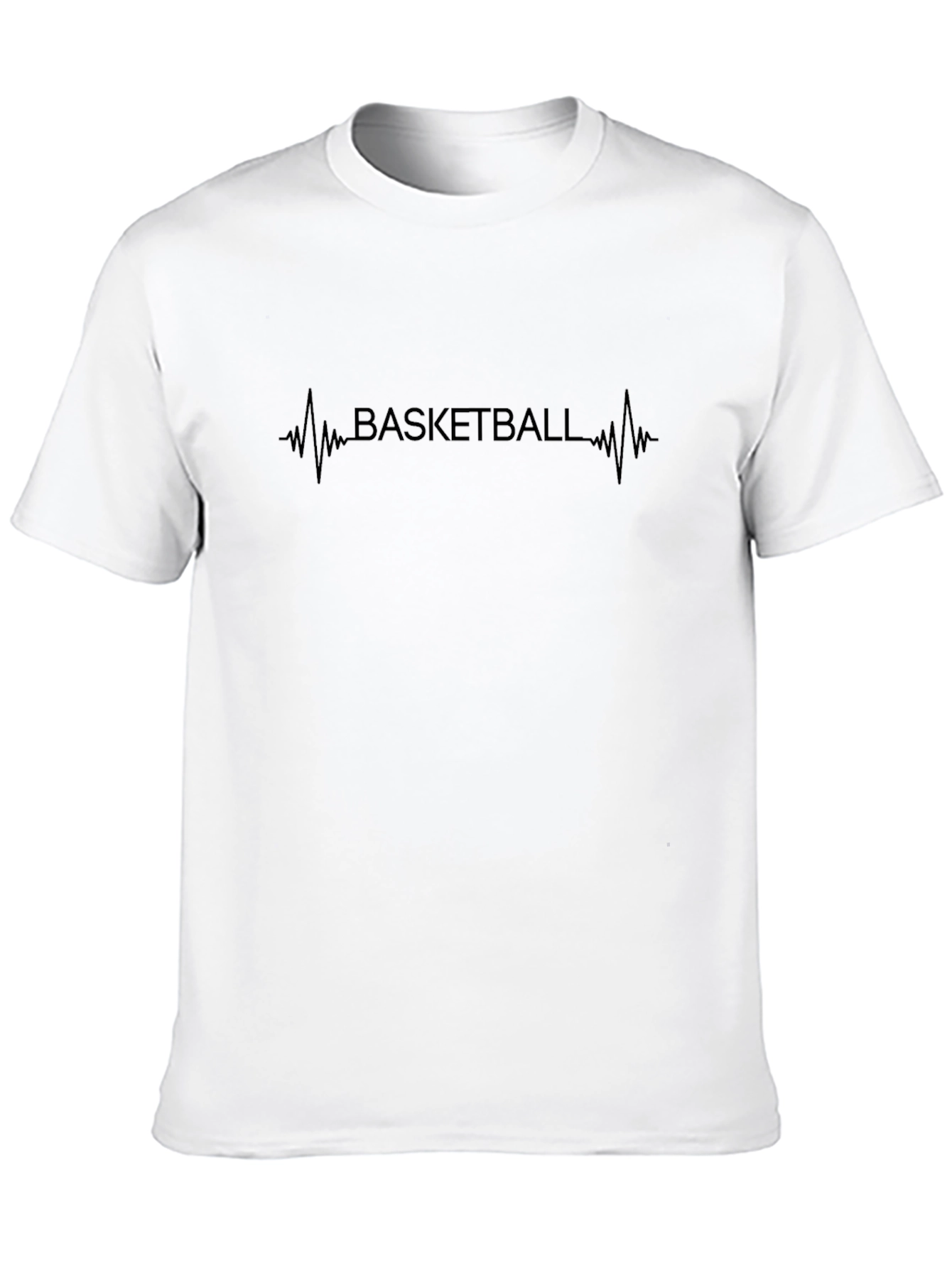 Basketball Heartbeat Graphic Tee - Sporty Casual
