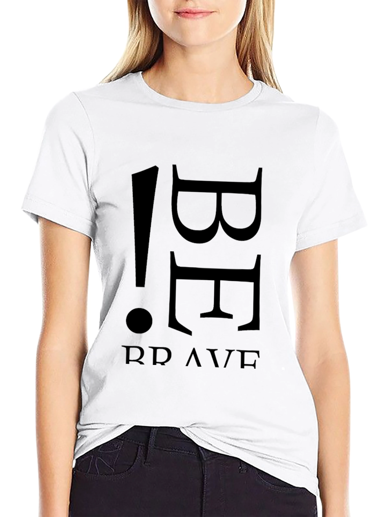 Be Brave T-Shirt - Mens Black Graphic Tee