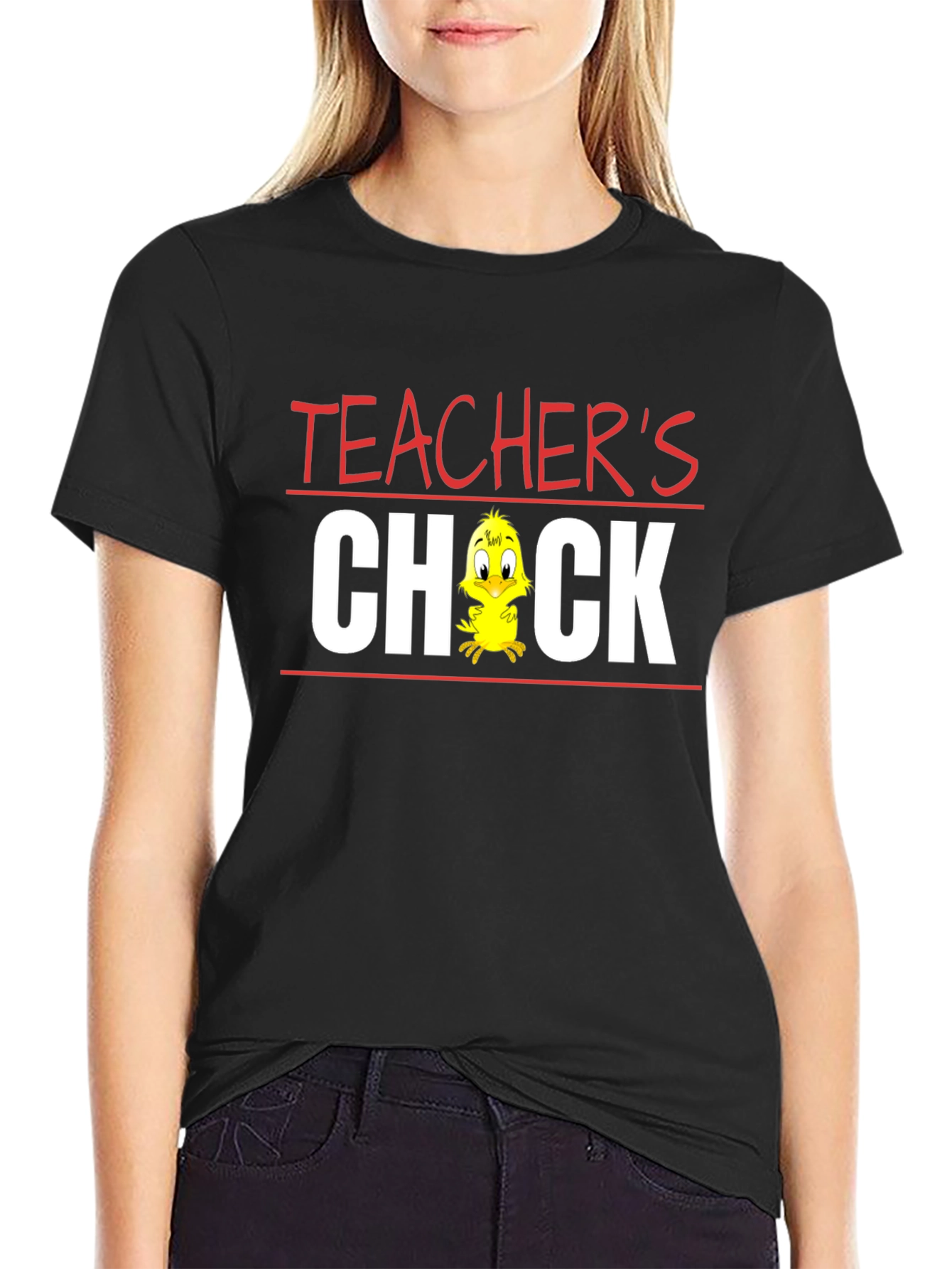 Teachers Chick Novelty Graphic T-Shirt