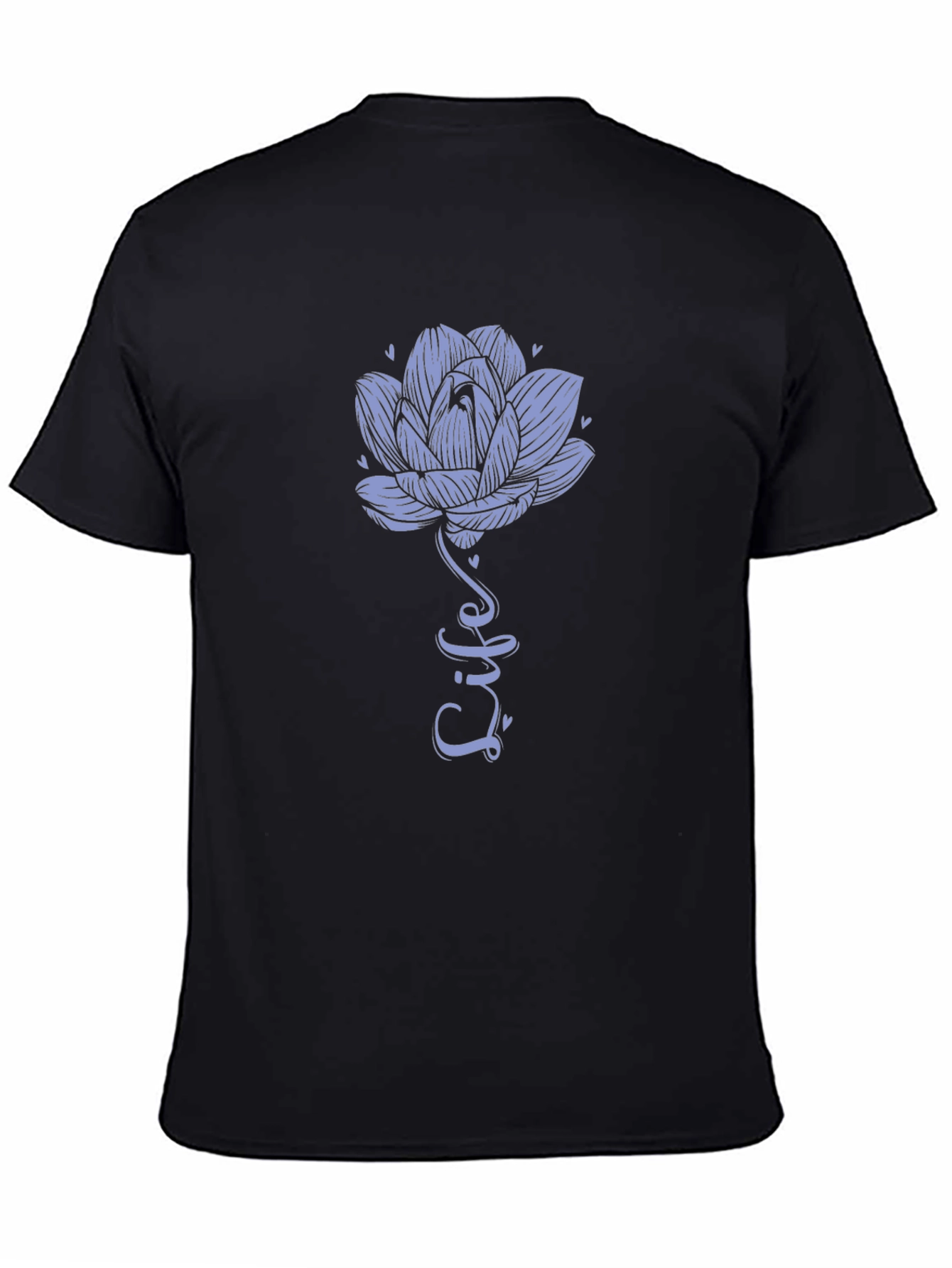 Lotus Life Tee - Black Graphic T-Shirt