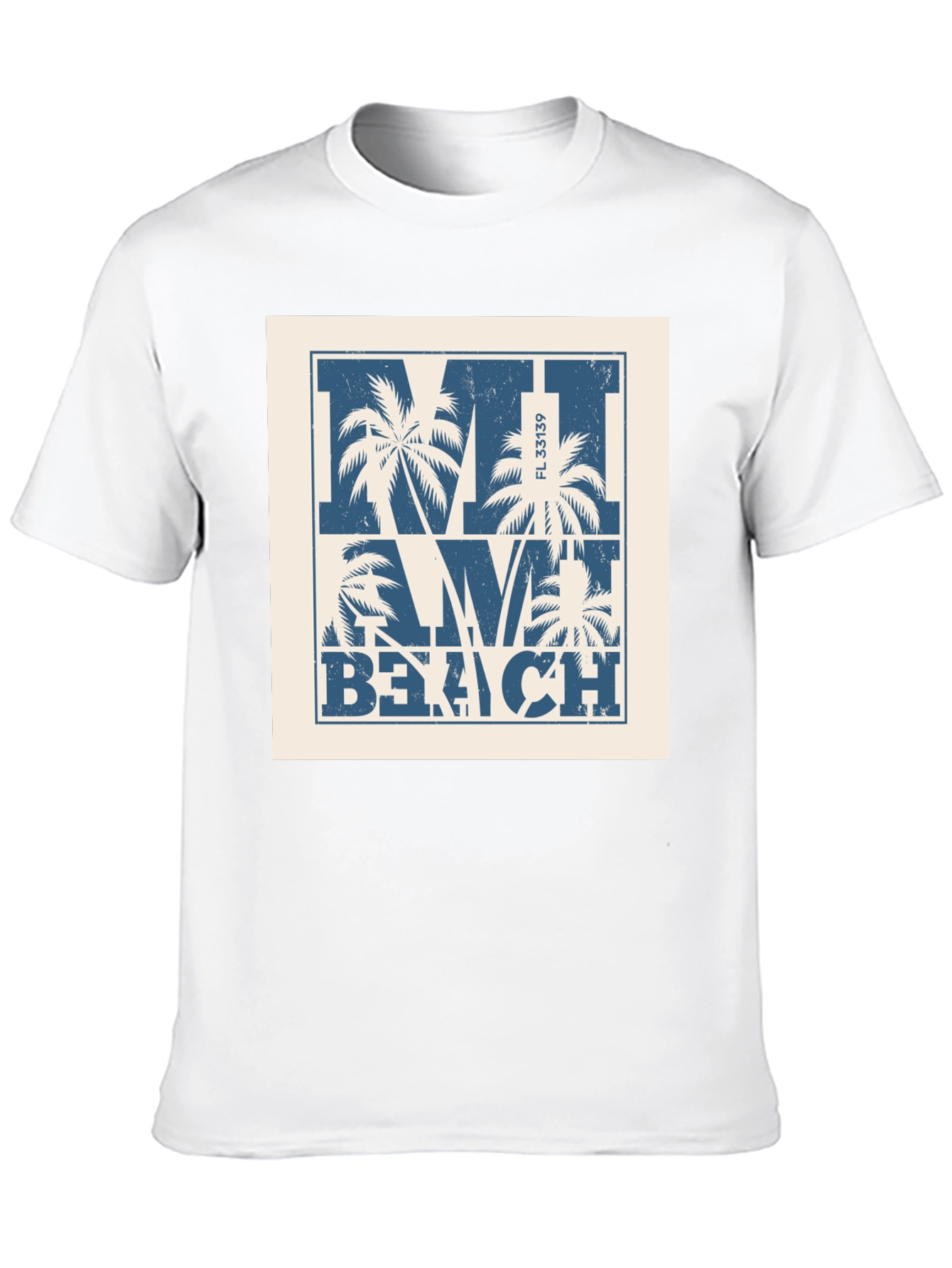 Miami Beach Palm Tree Graphic T-Shirt