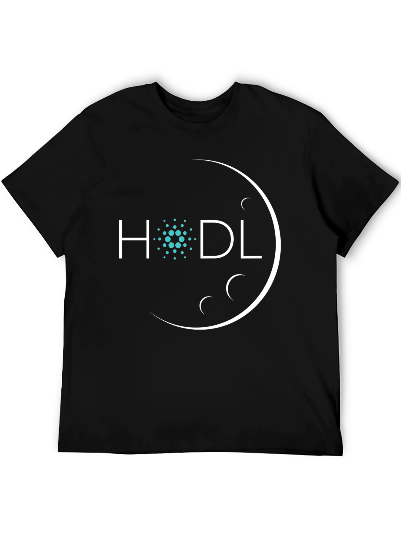 HODL Moon Crypto T-Shirt - Black Cotton Tee