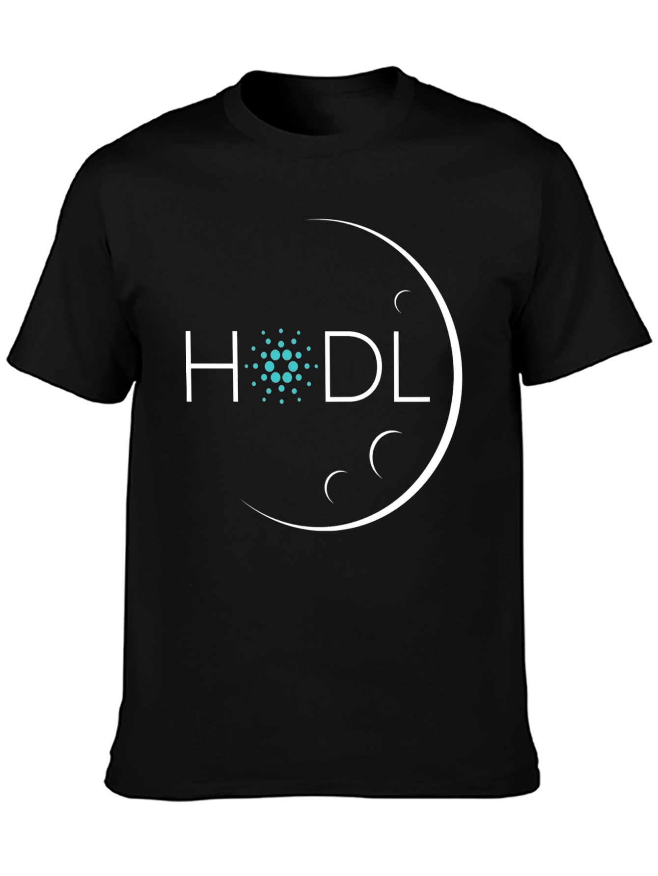 HODL Moon Crypto T-Shirt - Black Cotton Tee