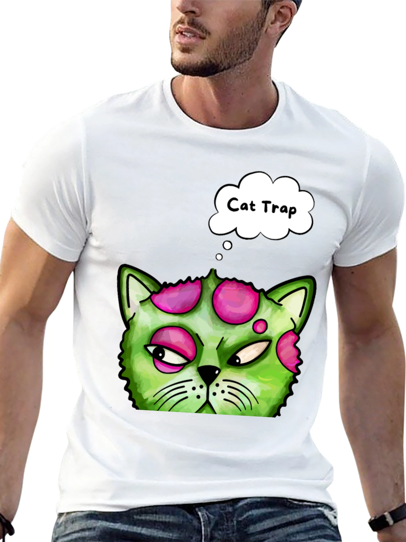 Cat Trap Funny Graphic Tee - Novelty T-Shirt