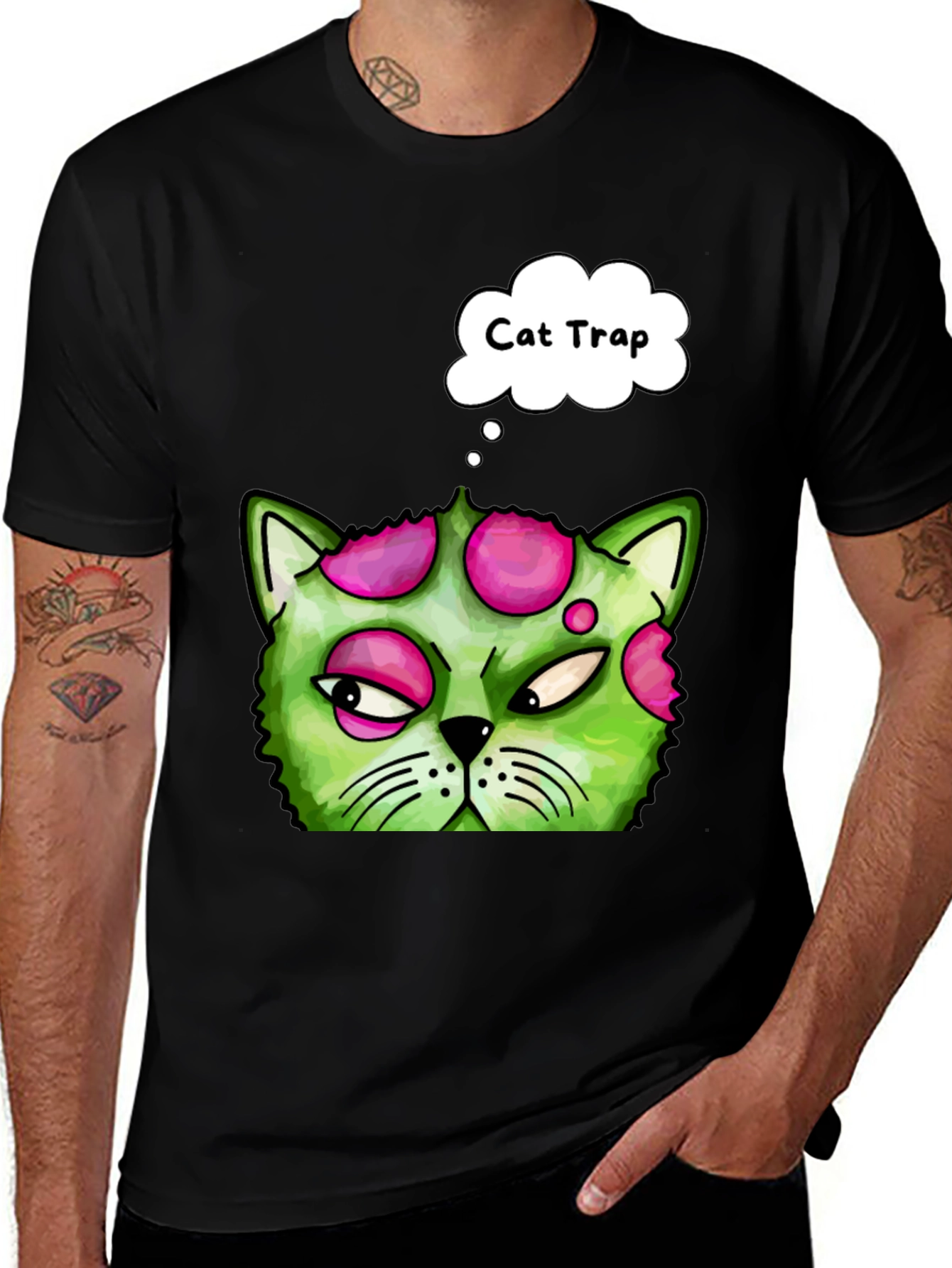 Cat Trap Funny Graphic Tee - Novelty T-Shirt