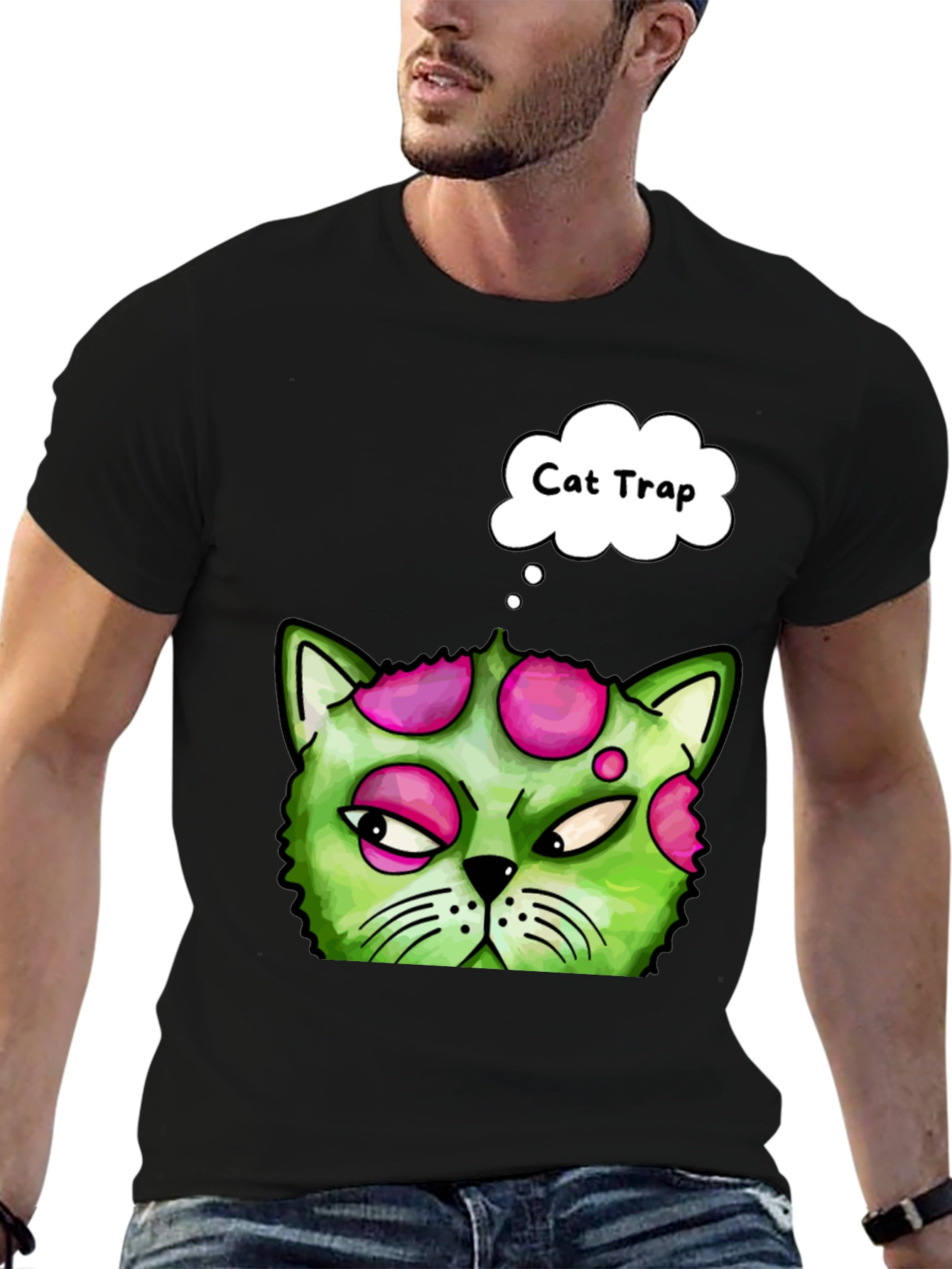 Cat Trap Funny Graphic Tee - Novelty T-Shirt