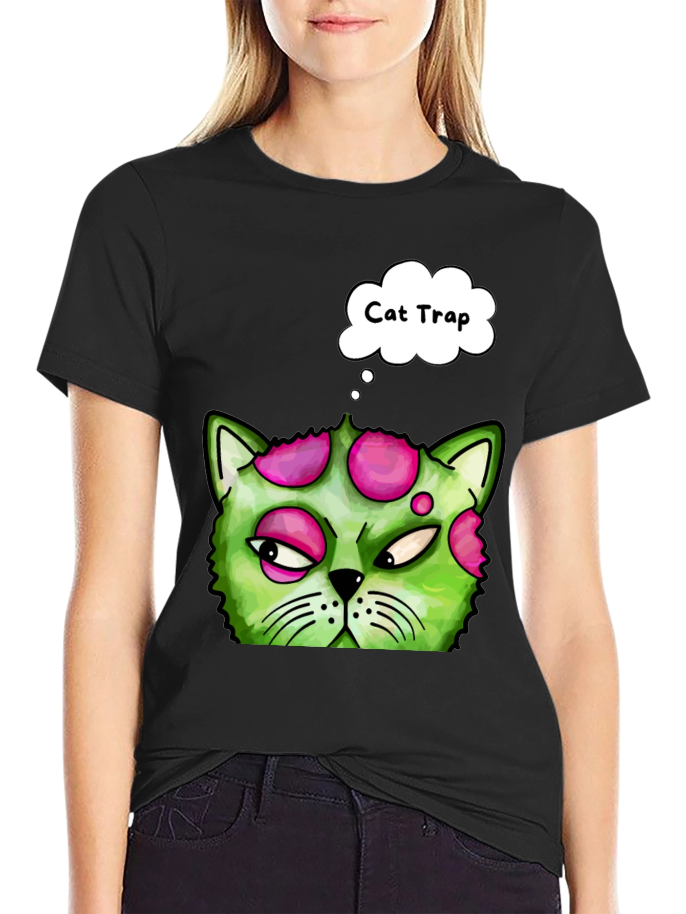Cat Trap Funny Graphic Tee - Novelty T-Shirt