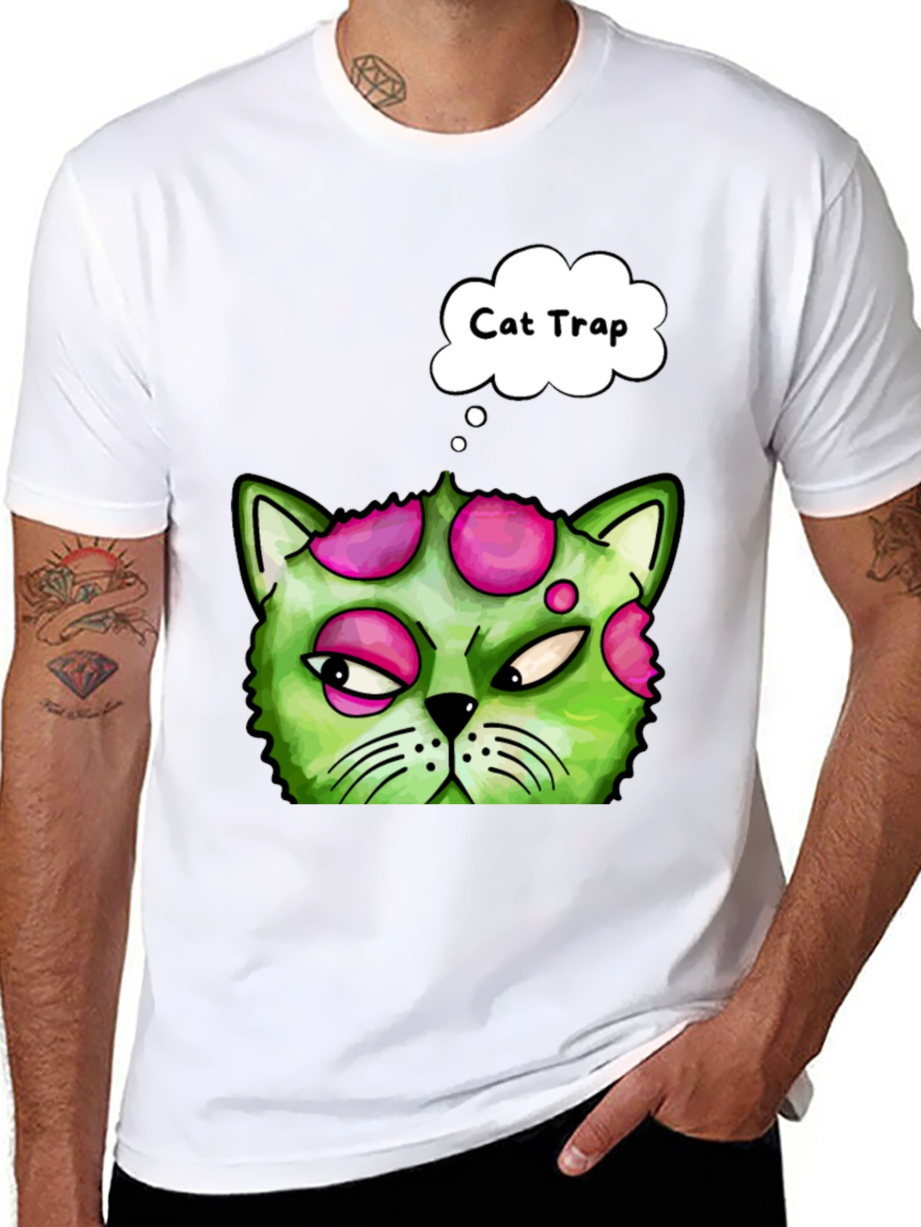Cat Trap Funny Graphic Tee - Novelty T-Shirt