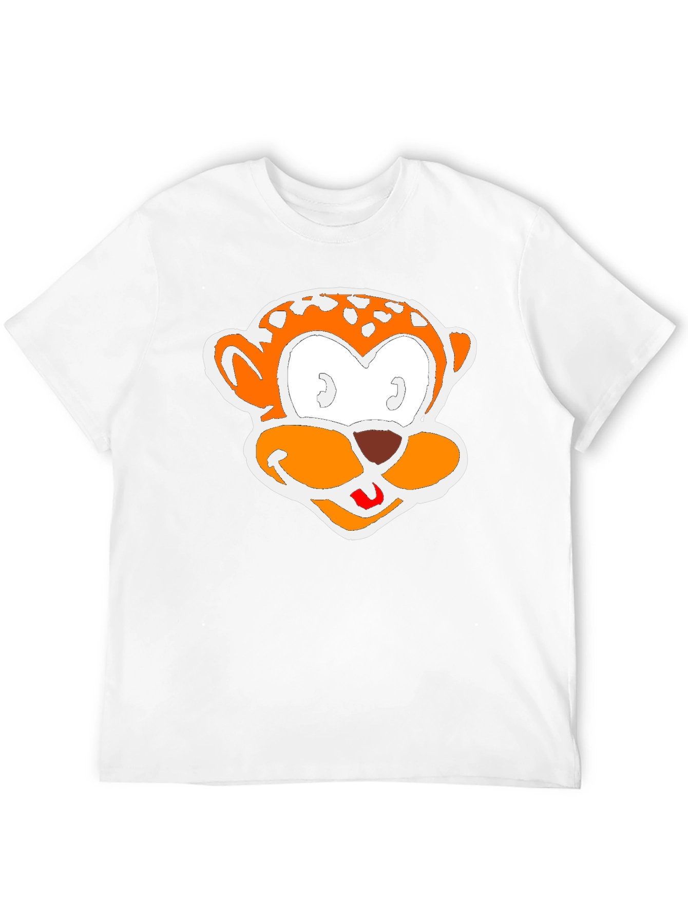 Cartoon Monkey Graphic Black T-Shirt