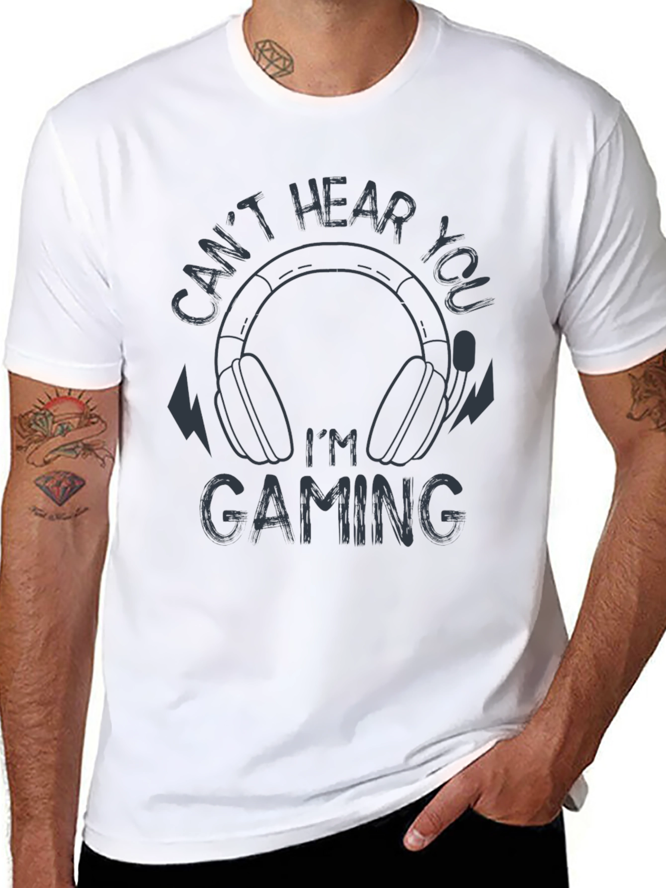Cant Hear You Im Gaming Graphic Tee