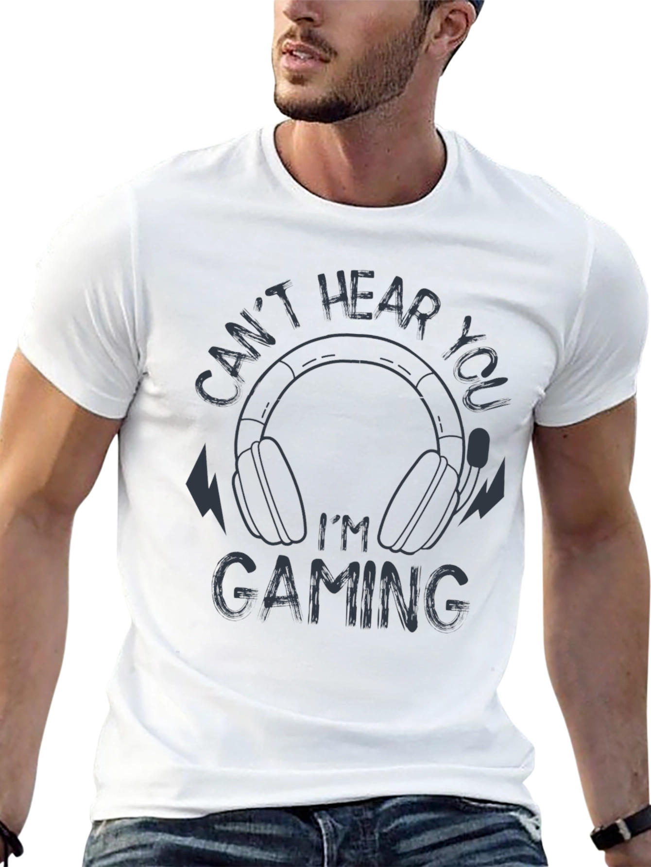 Cant Hear You Im Gaming Graphic Tee