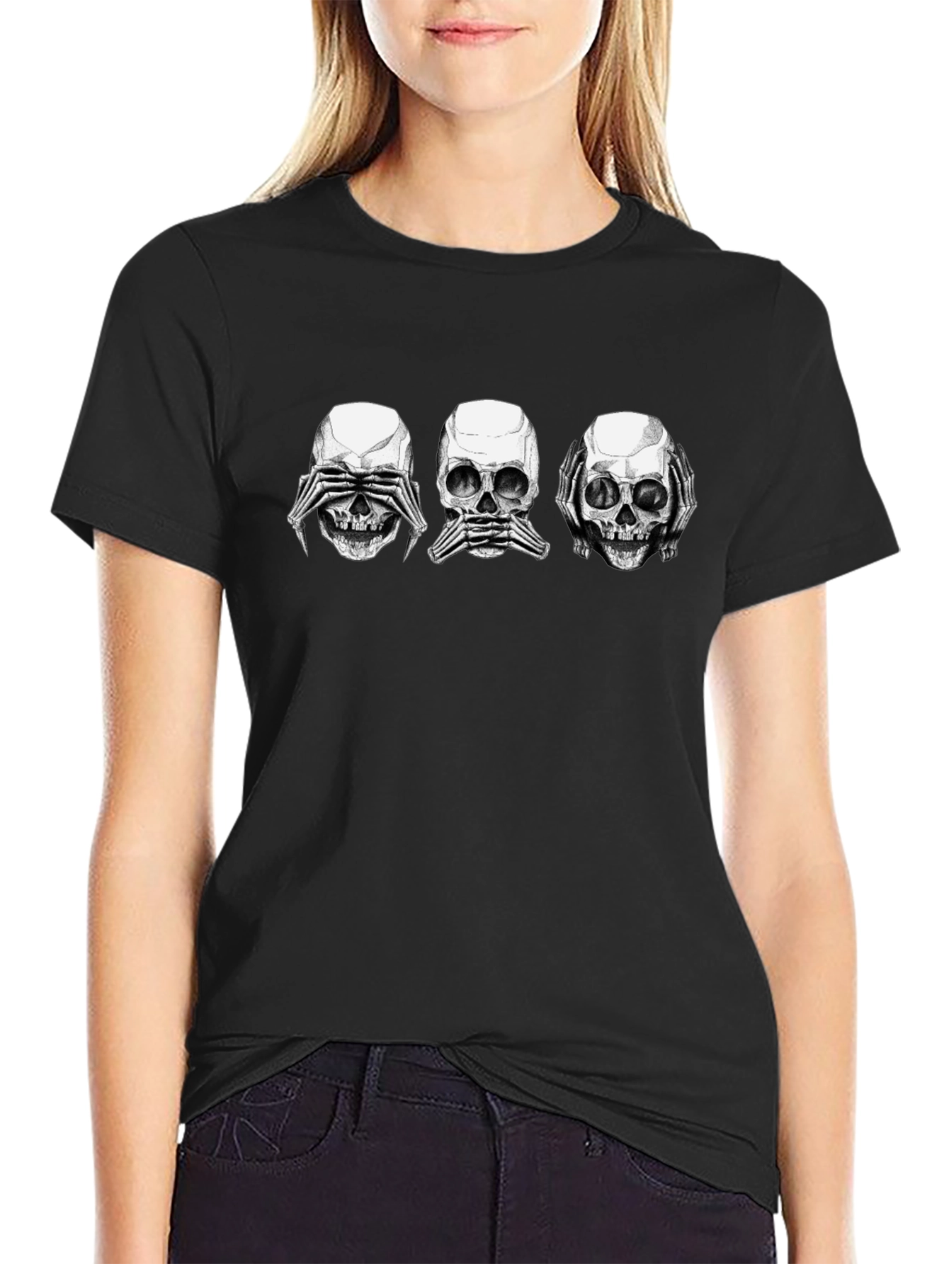 See No Evil Black Graphic Tee