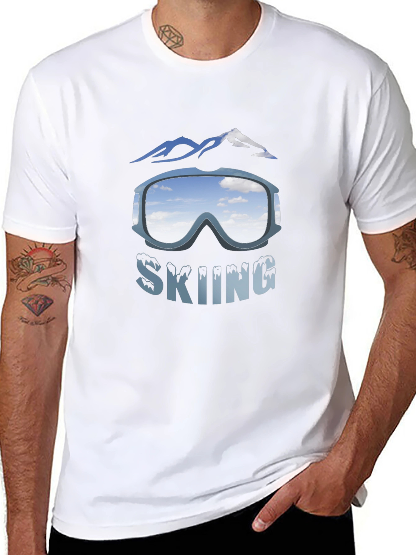 Skiing Goggles & Mountain Graphic Tee