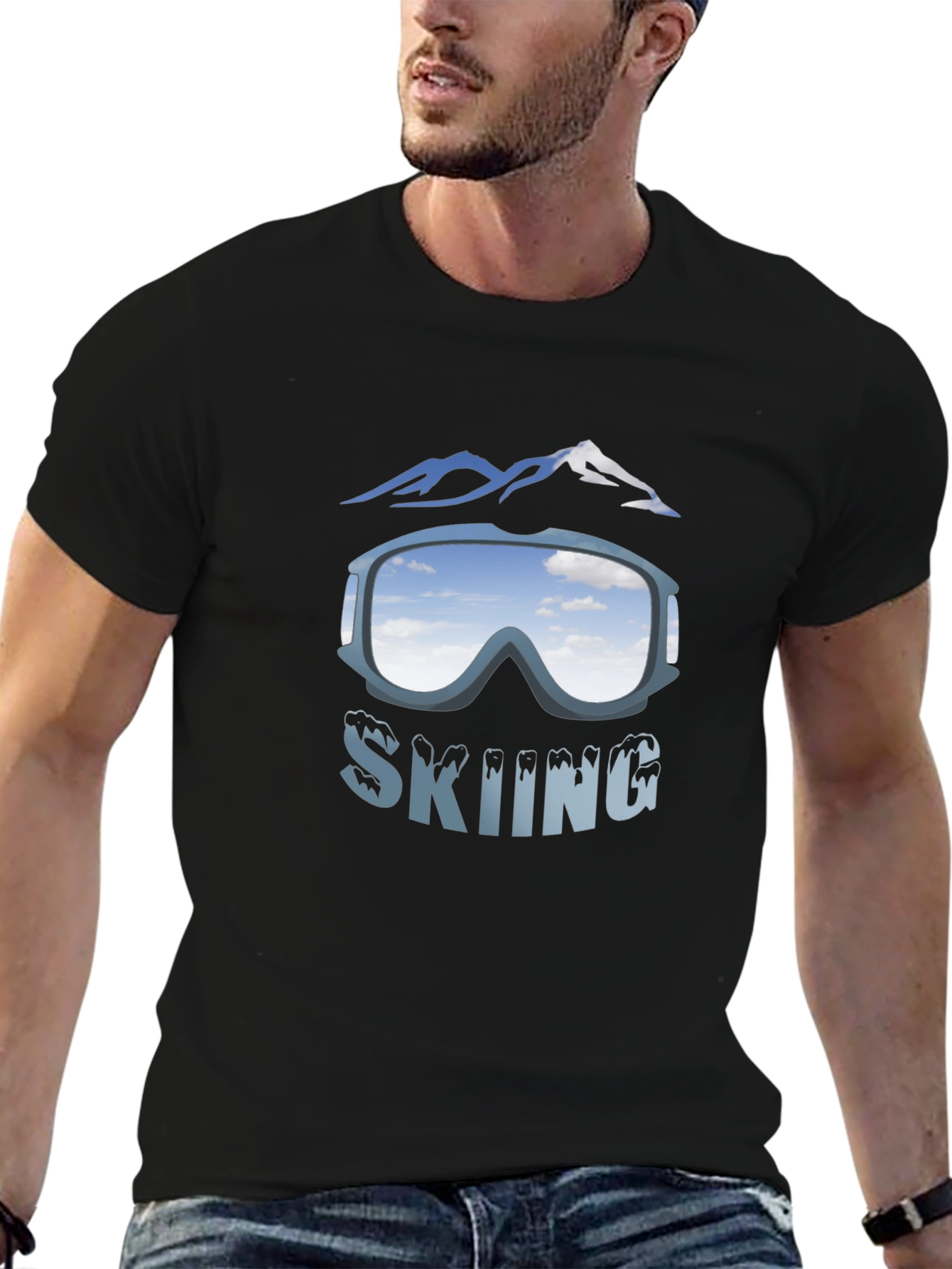 Skiing Goggles & Mountain Graphic Tee