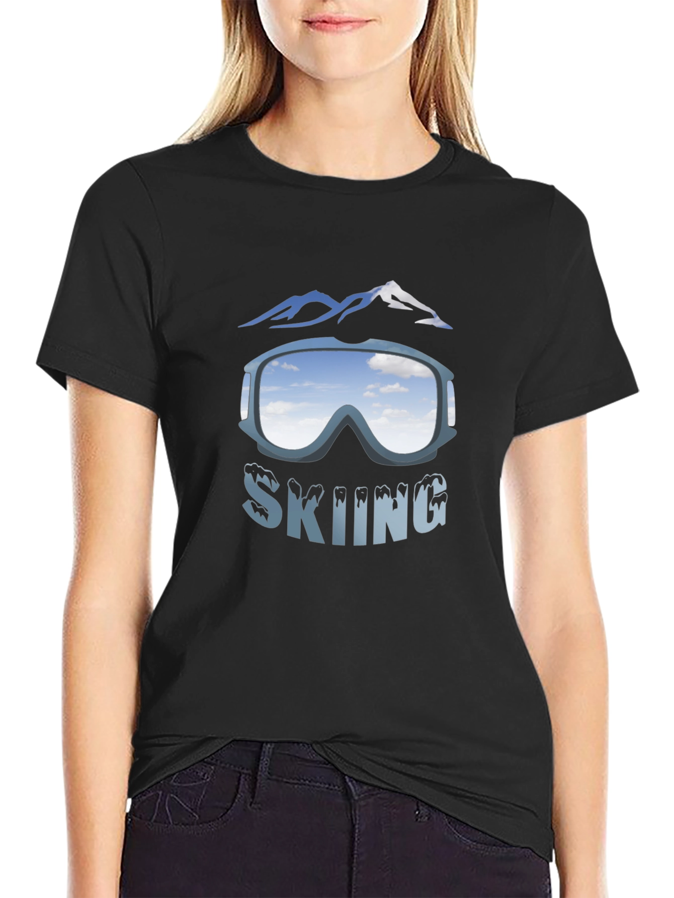 Skiing Goggles & Mountain Graphic Tee