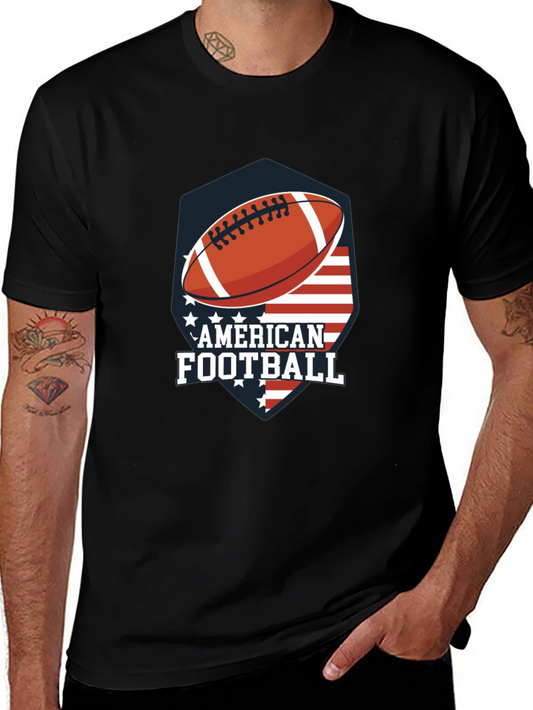 American Football USA Flag Graphic T-Shirt