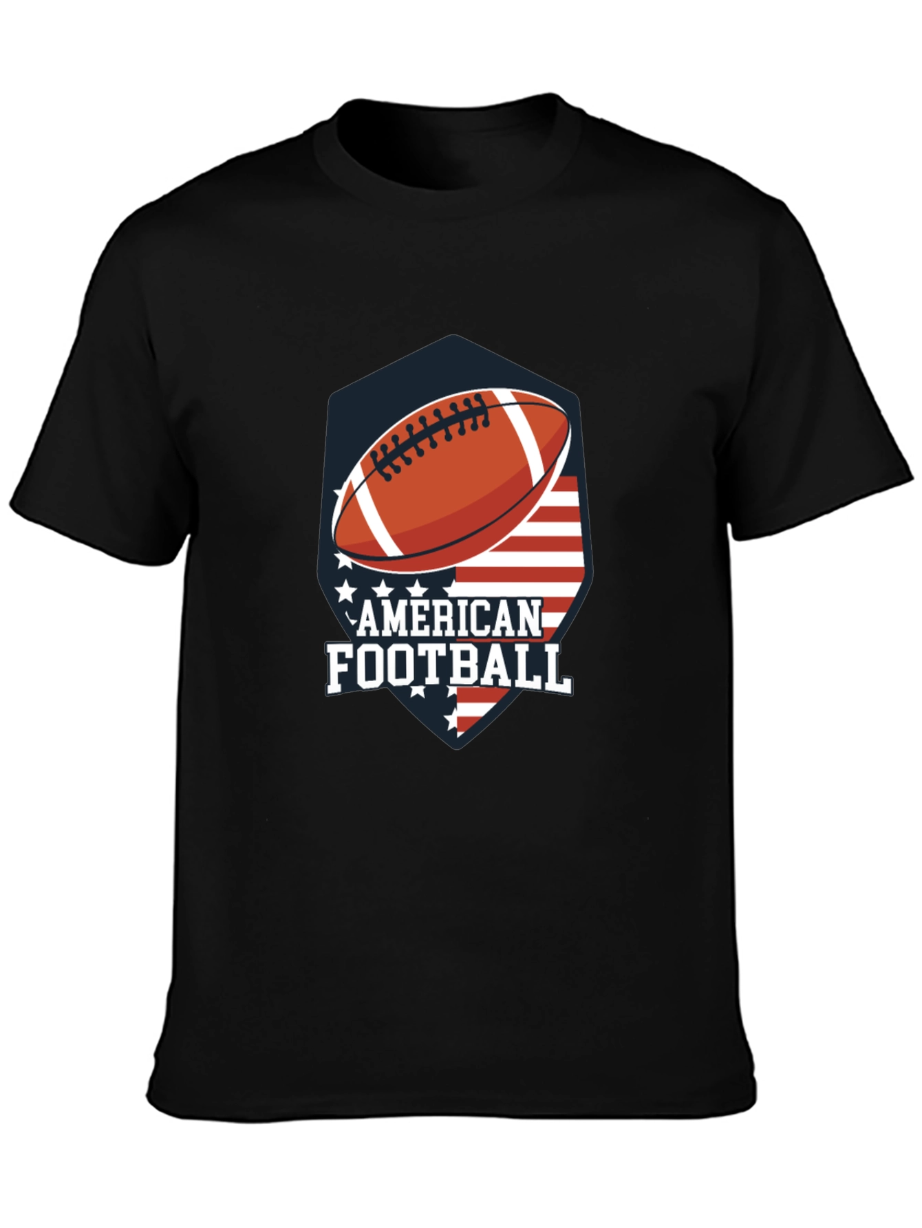 American Football USA Flag Graphic T-Shirt