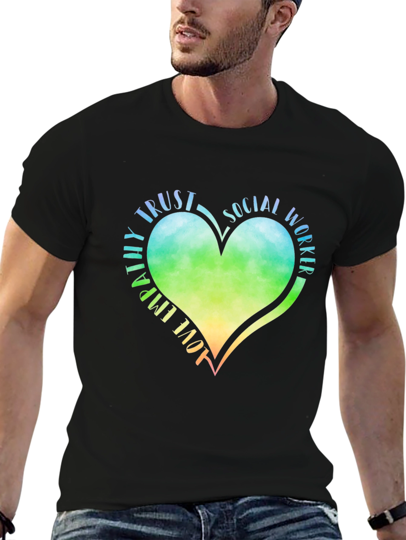 Social Worker Heart Graphic Tee