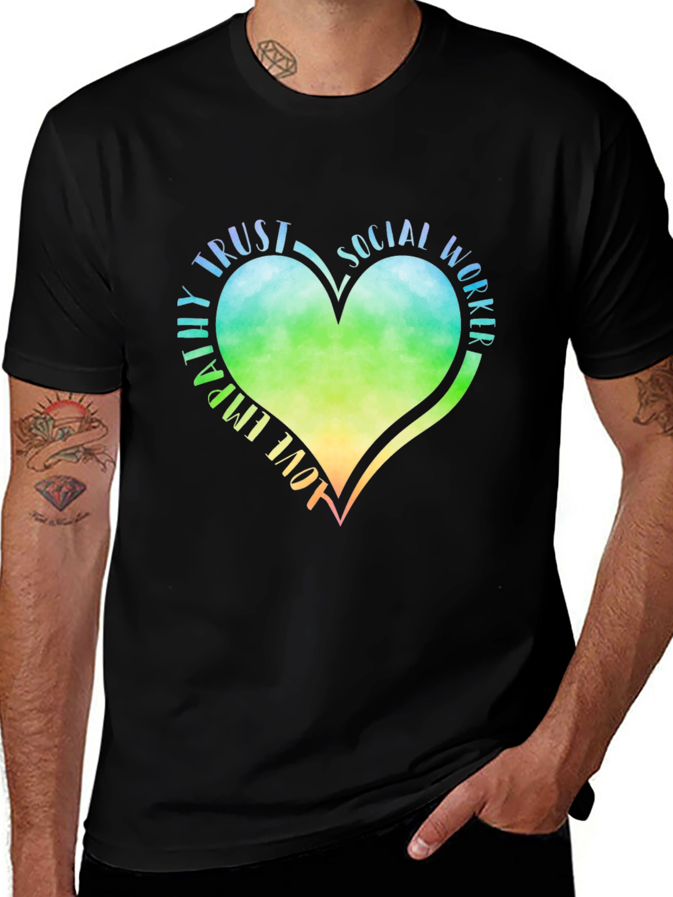 Social Worker Heart Graphic Tee
