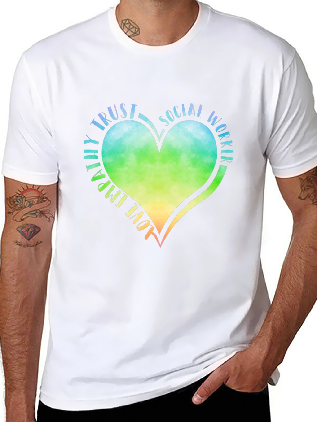 Social Worker Heart Graphic Tee