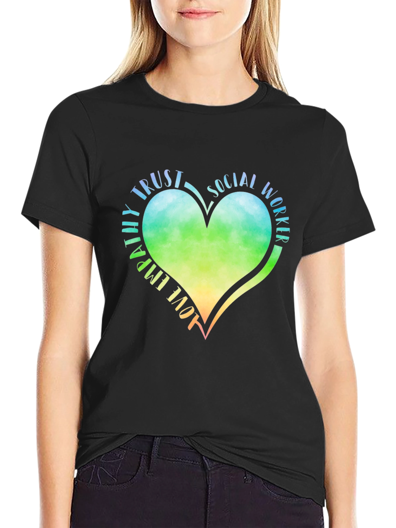 Social Worker Heart Graphic Tee