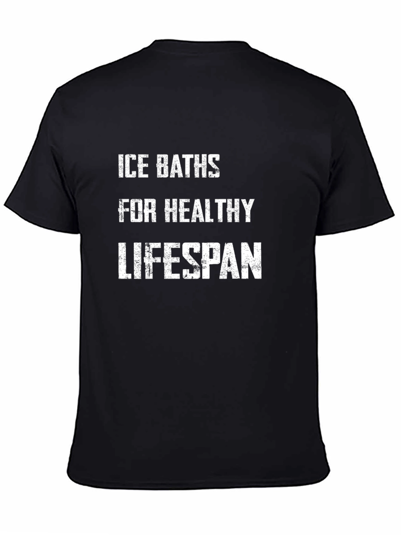 Ice Baths for Healthy Lifespan T-Shirt - Black