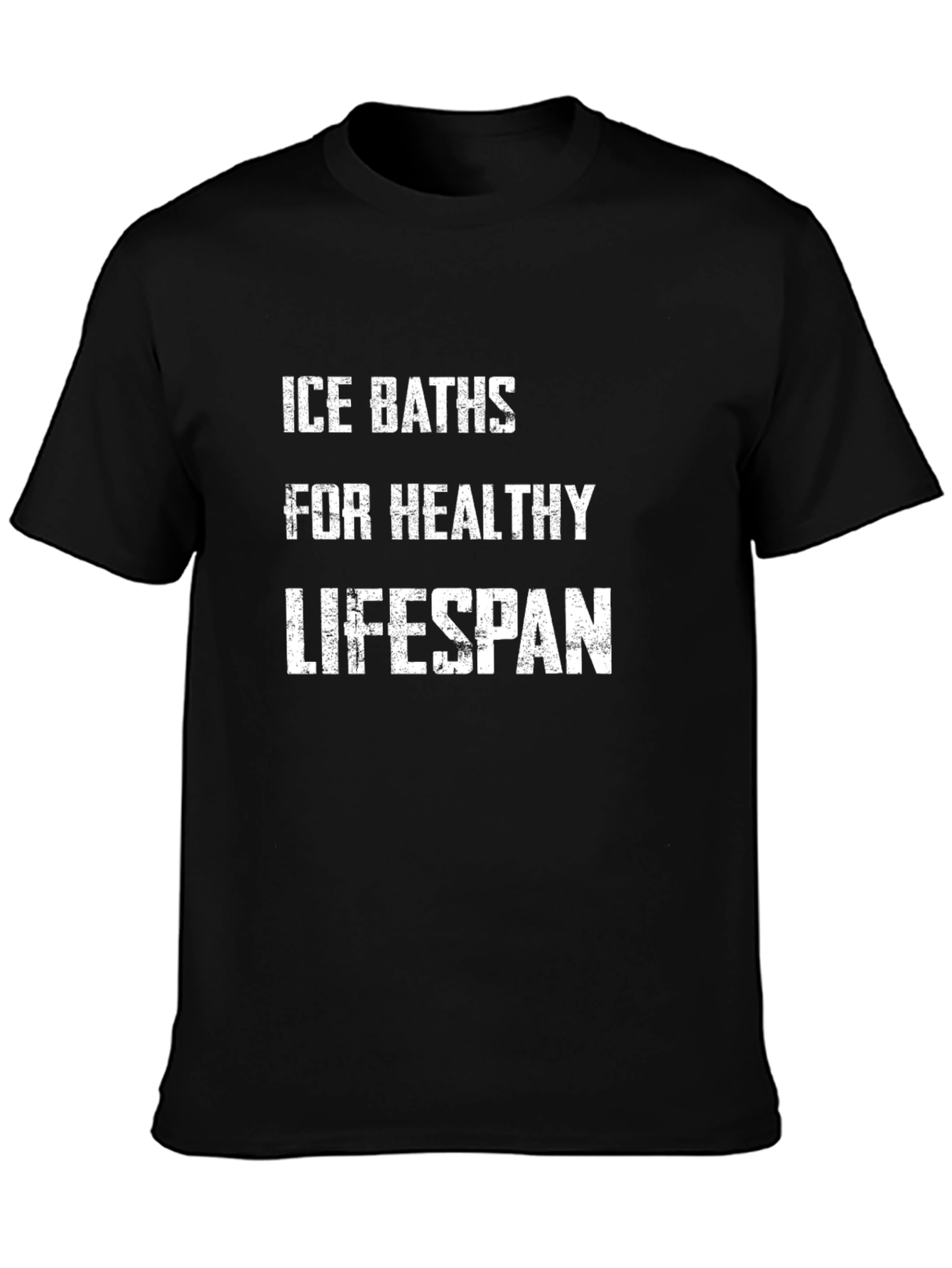 Ice Baths for Healthy Lifespan T-Shirt - Black