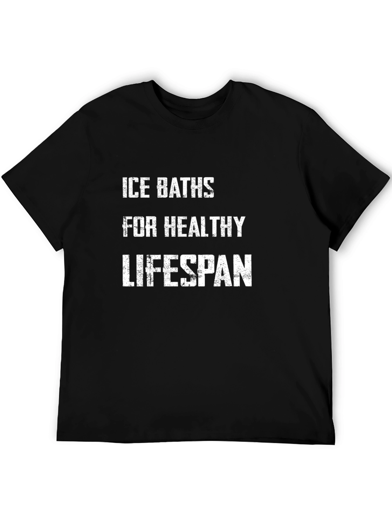 Ice Baths for Healthy Lifespan T-Shirt - Black