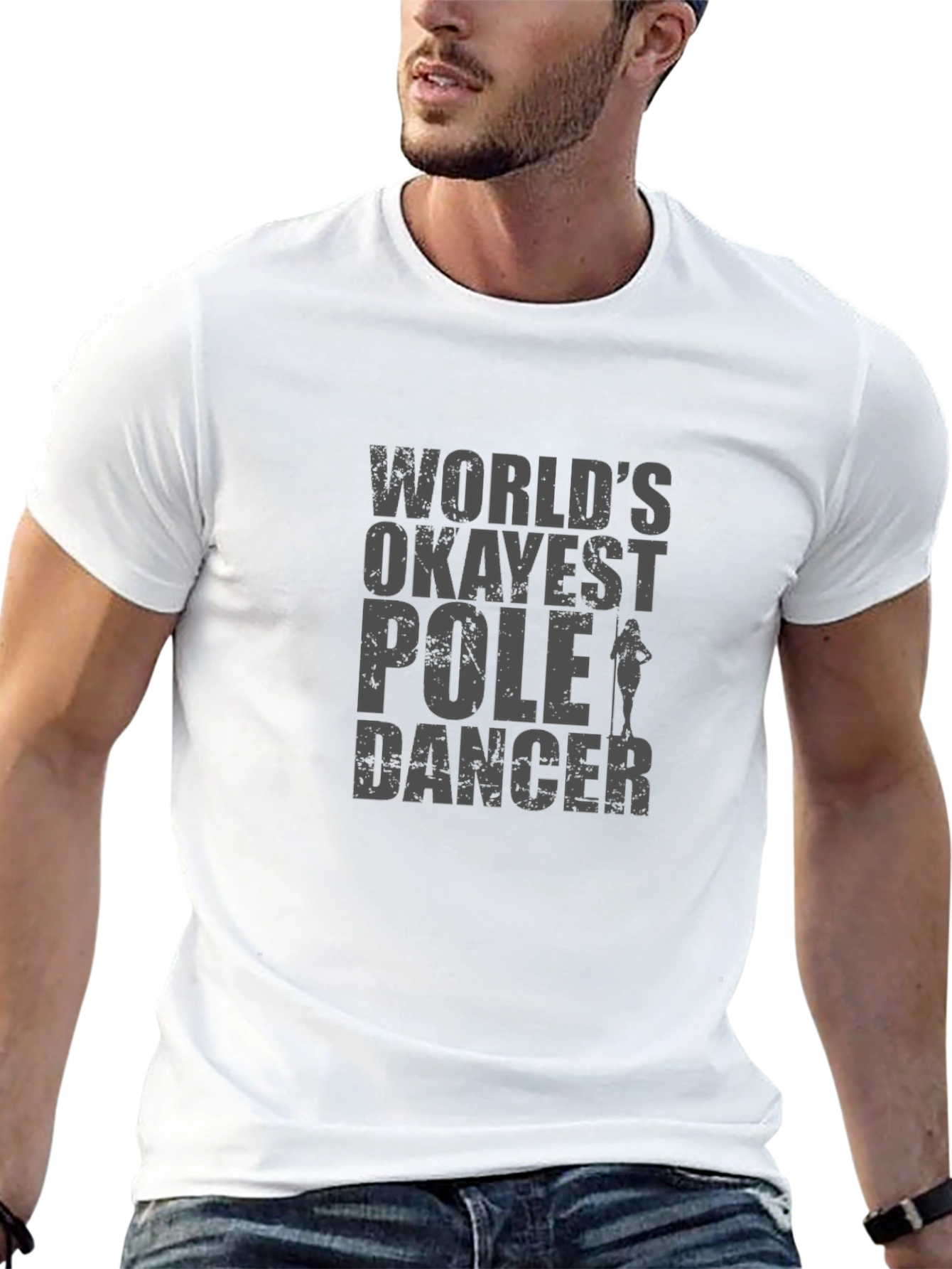 Worlds Okayest Pole Dancer T-Shirt - Funny Gift
