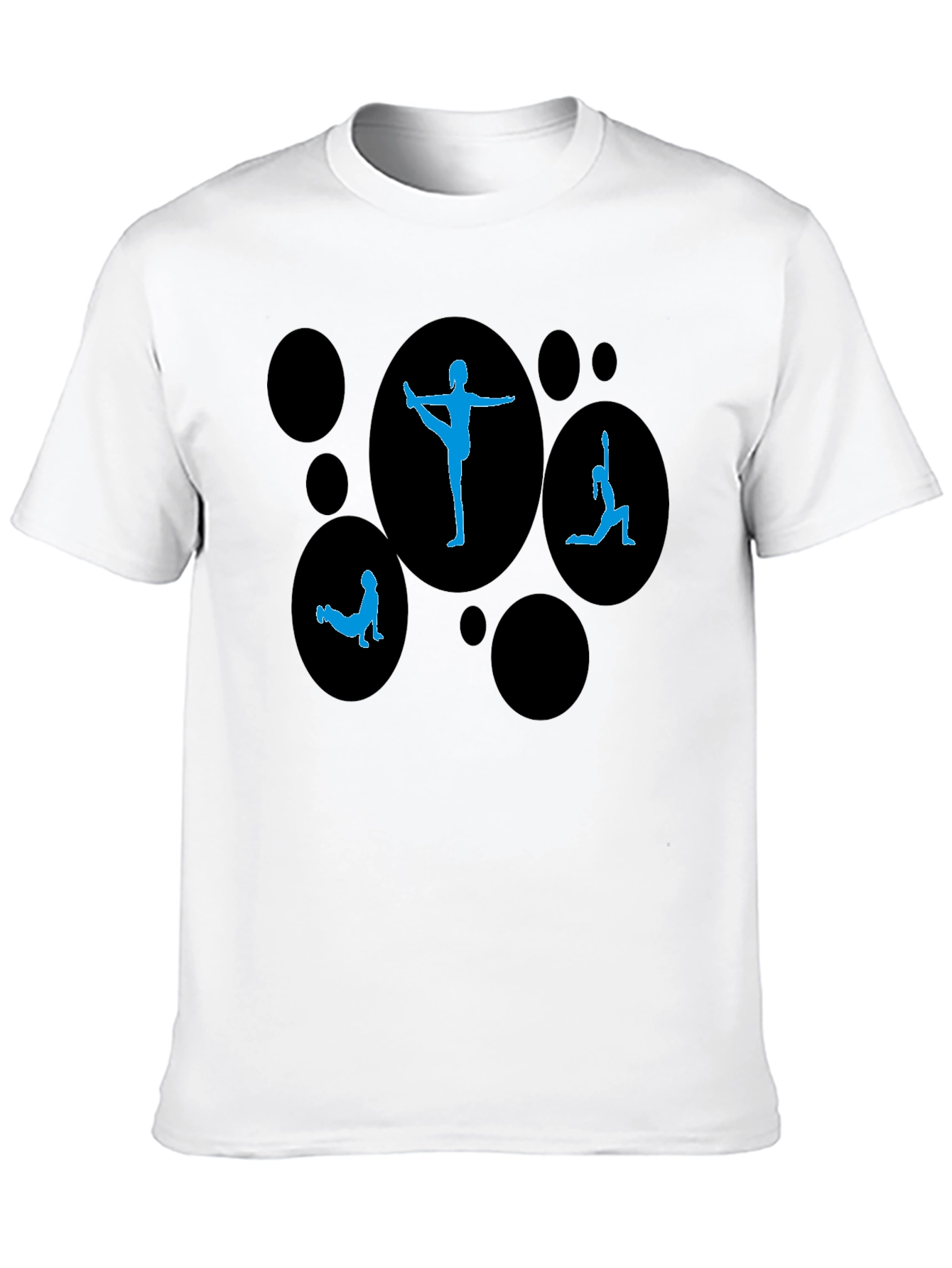 Yoga Pose Graphic Print Black T-Shirt