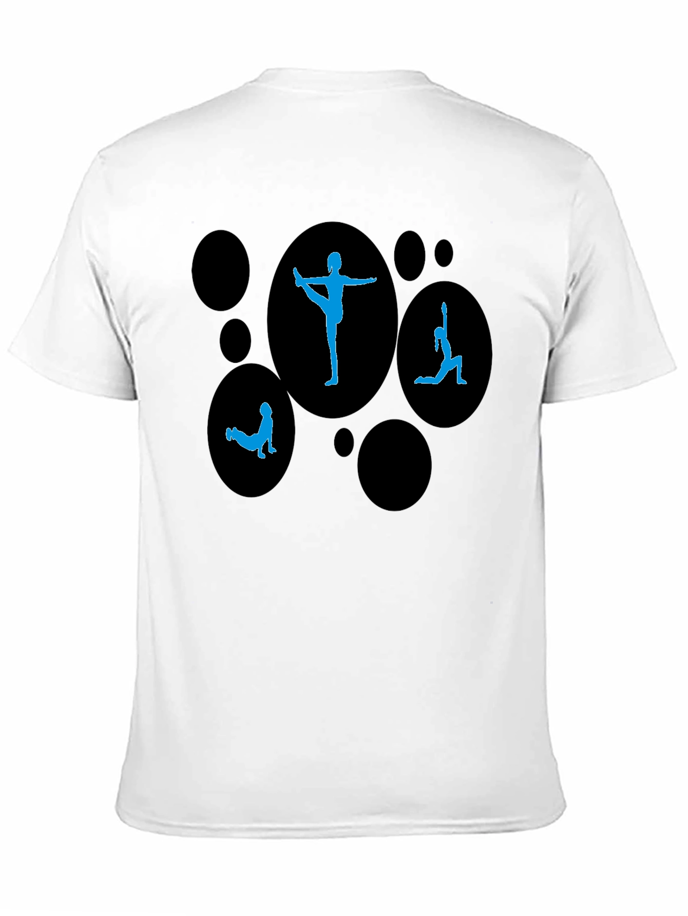 Yoga Pose Graphic Print Black T-Shirt