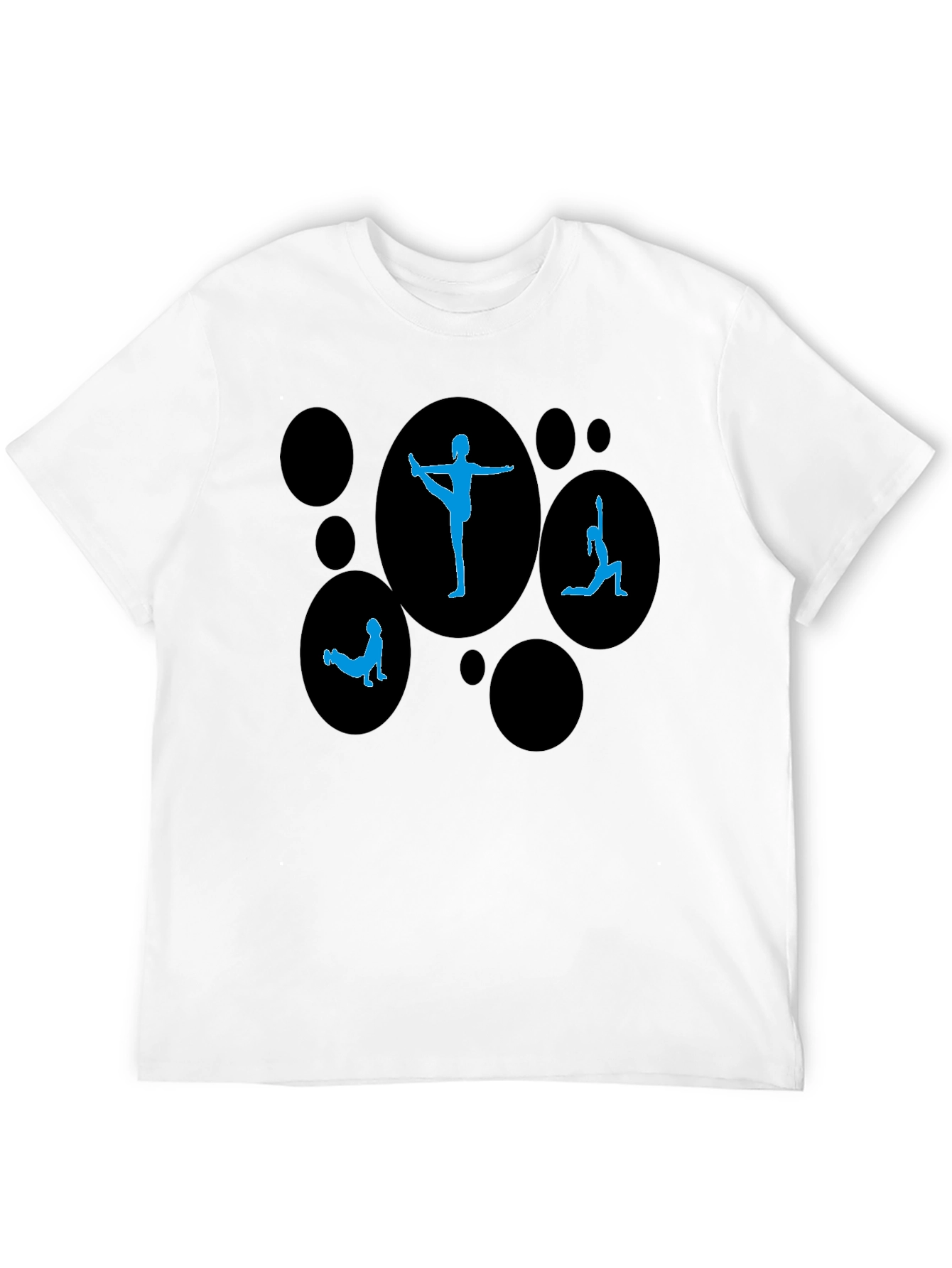 Yoga Pose Graphic Print Black T-Shirt