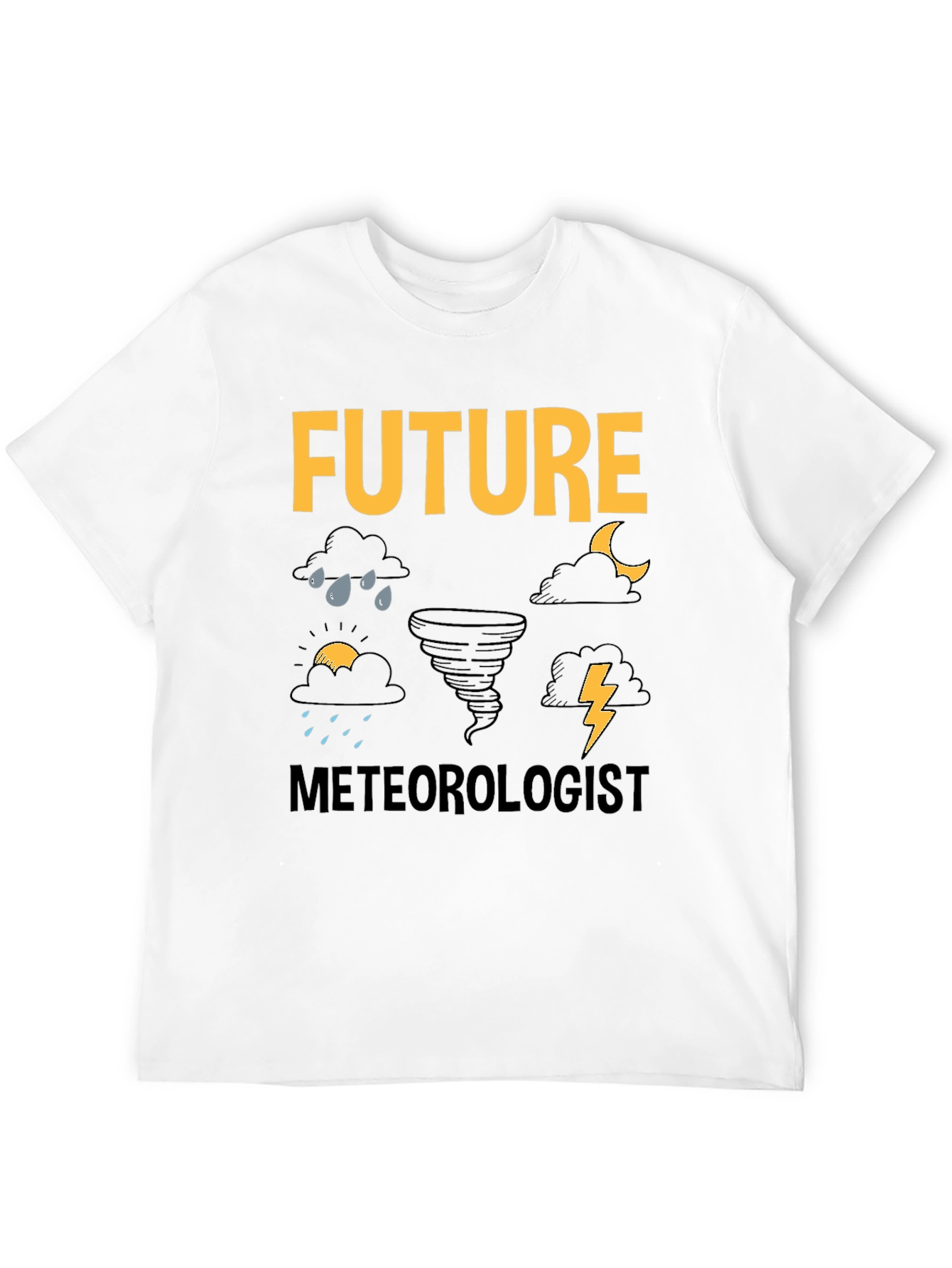 Future Meteorologist Black T-Shirt Weather Lover Tee