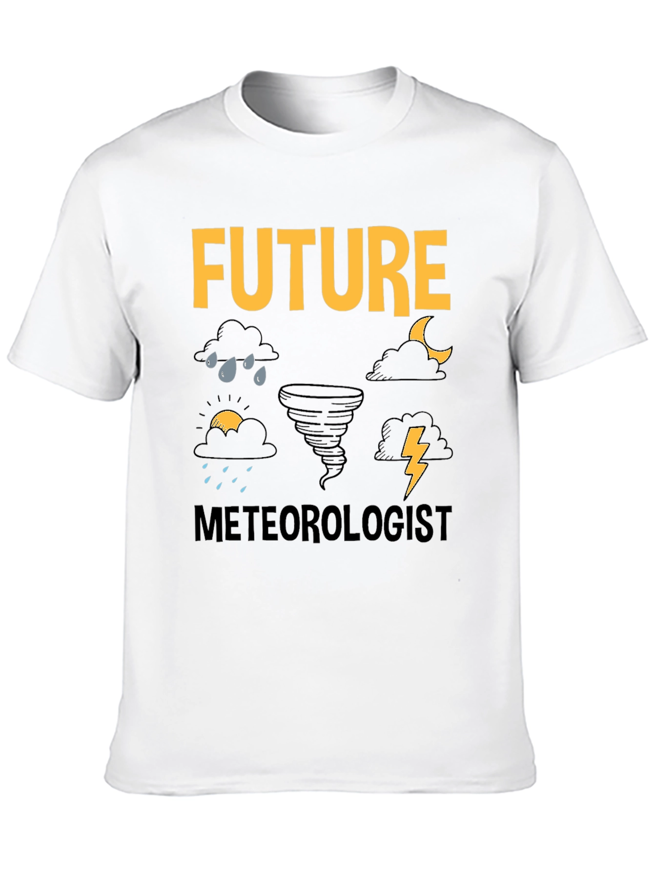 Future Meteorologist Black T-Shirt Weather Lover Tee