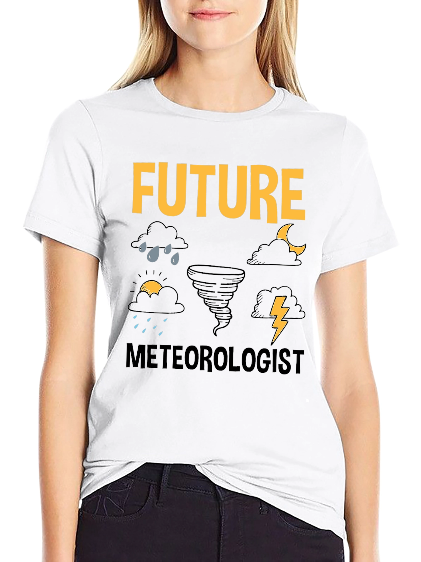 Future Meteorologist Black T-Shirt Weather Lover Tee