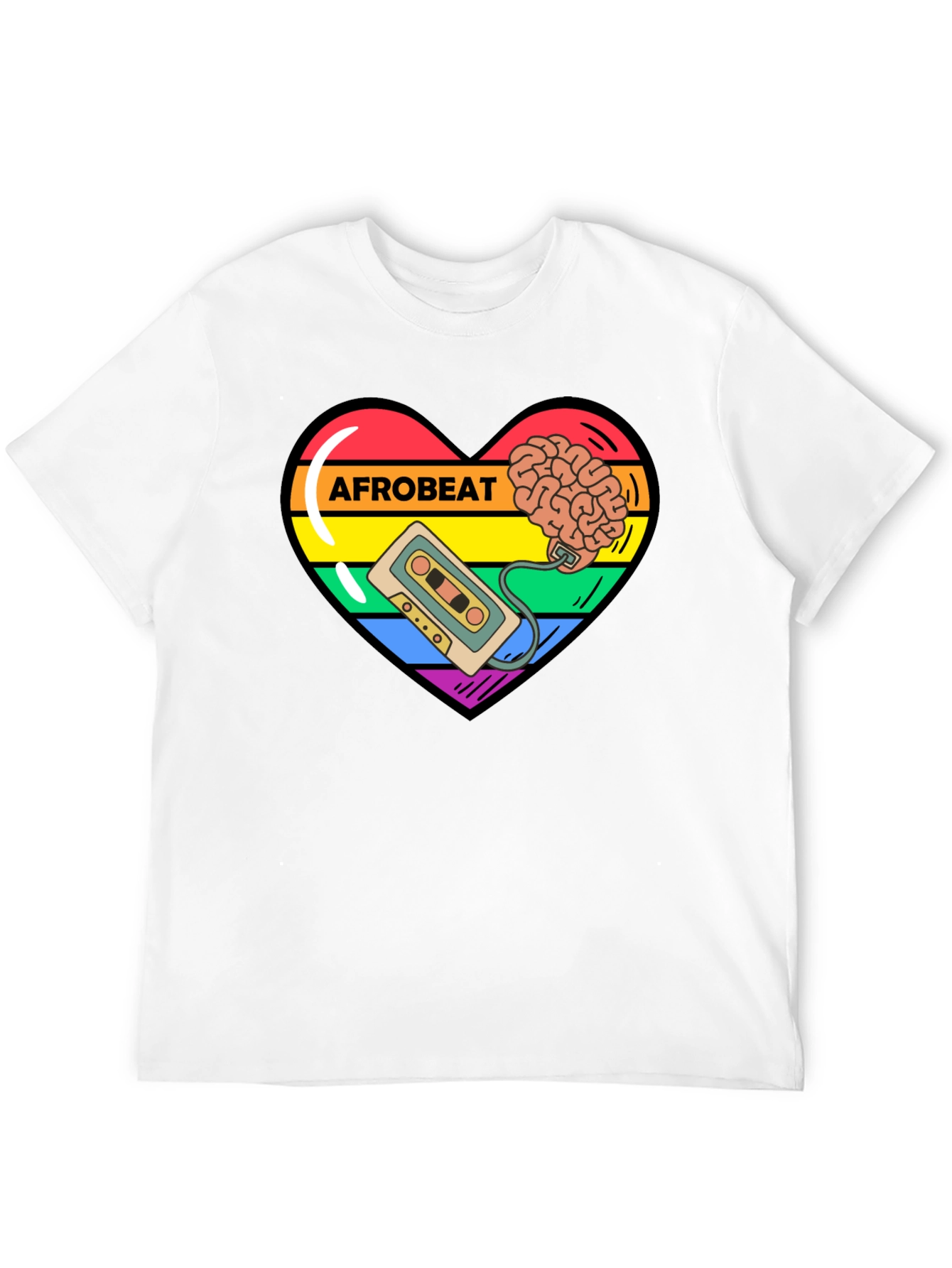 Afrobeat Brain Music Heart T-Shirt