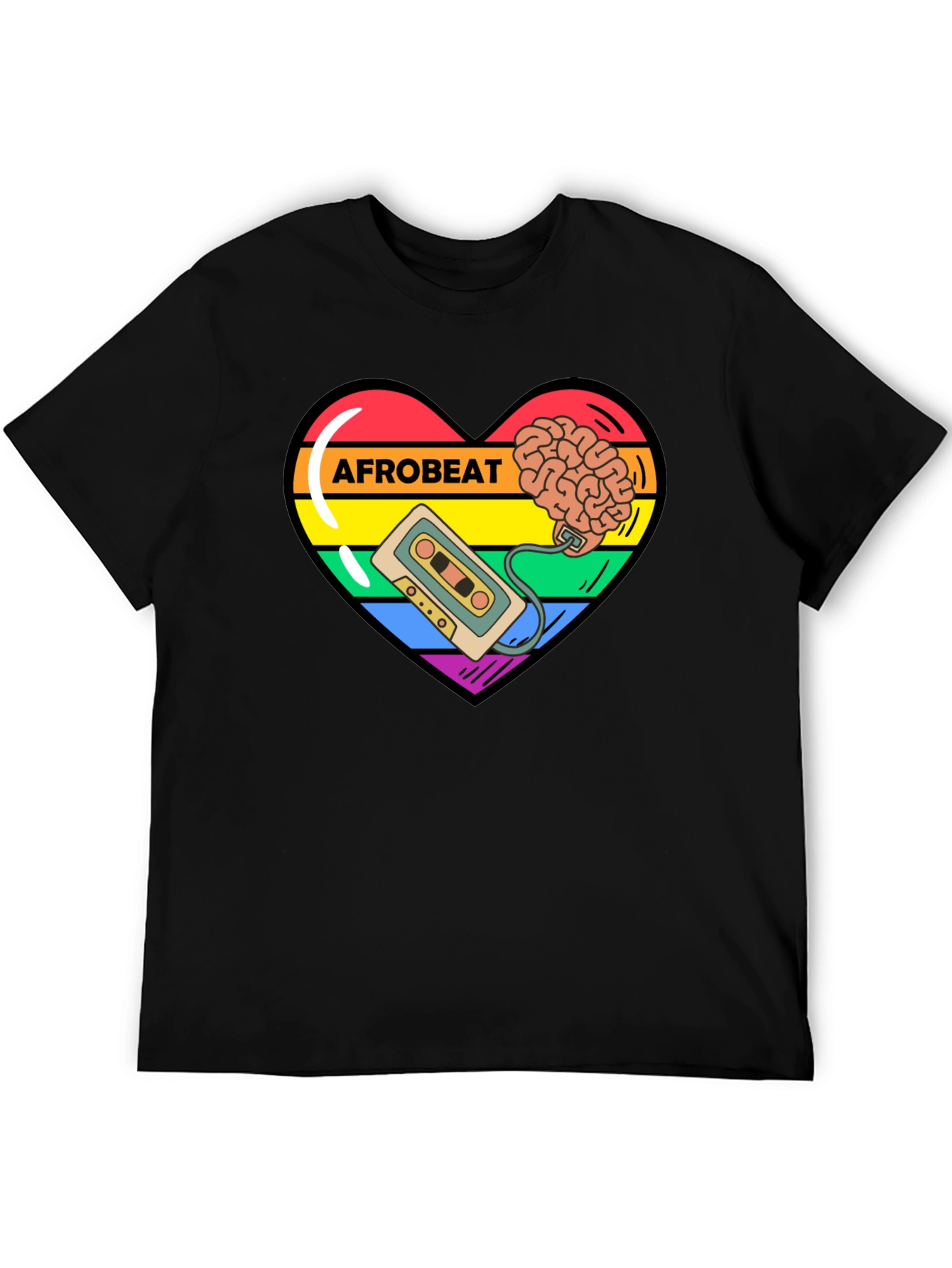 Afrobeat Brain Music Heart T-Shirt