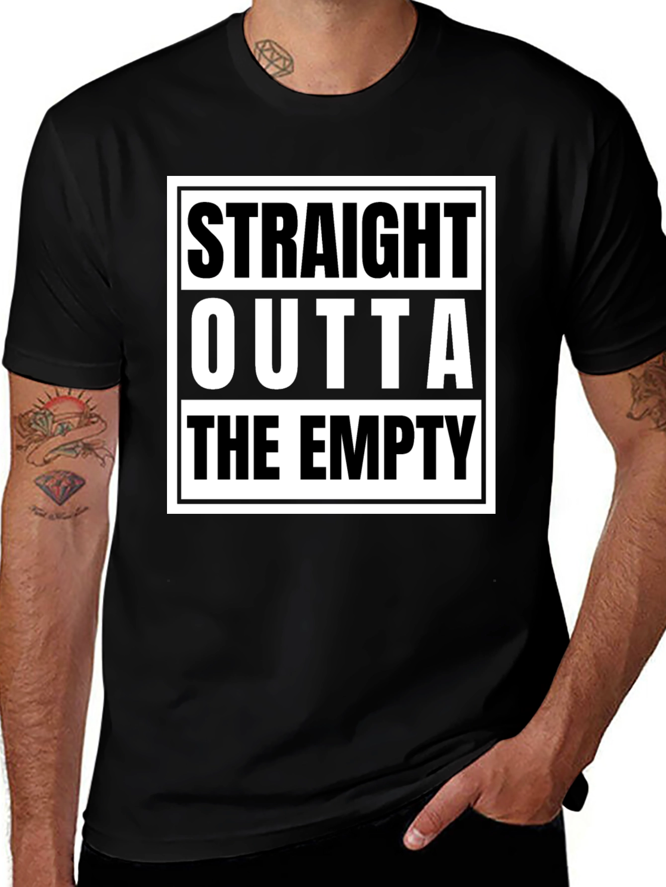 Straight Outta The Empty Graphic Tee - Black