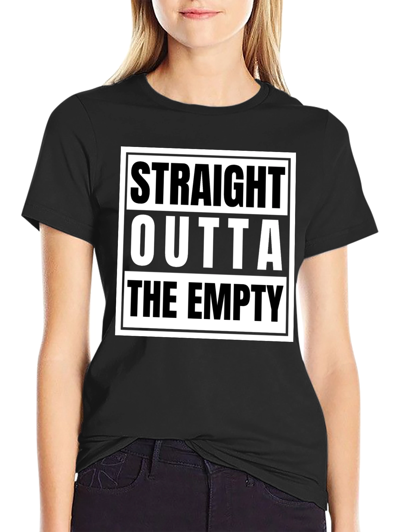 Straight Outta The Empty Graphic Tee - Black