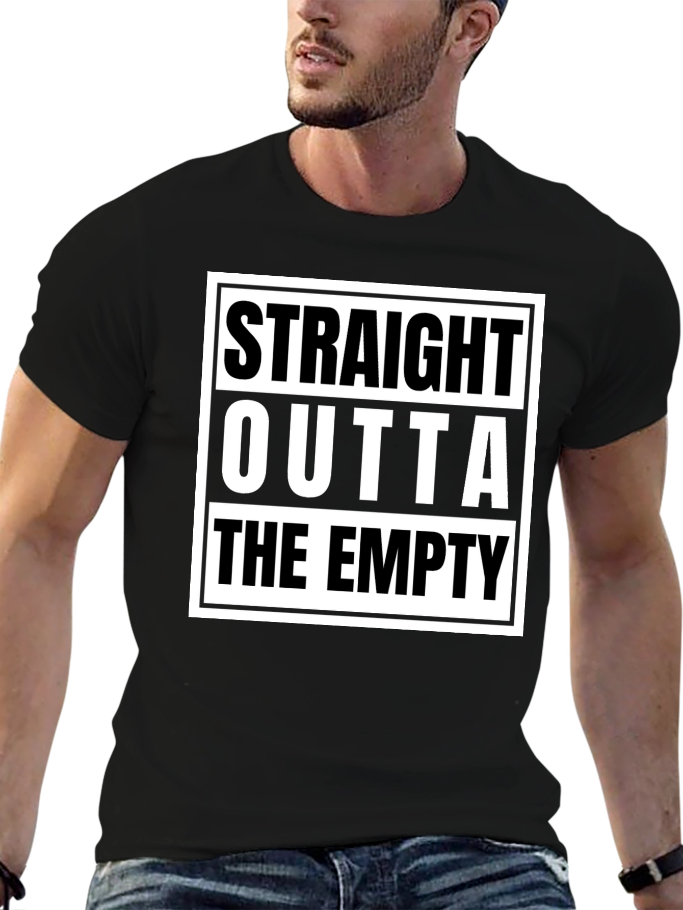 Straight Outta The Empty Graphic Tee - Black