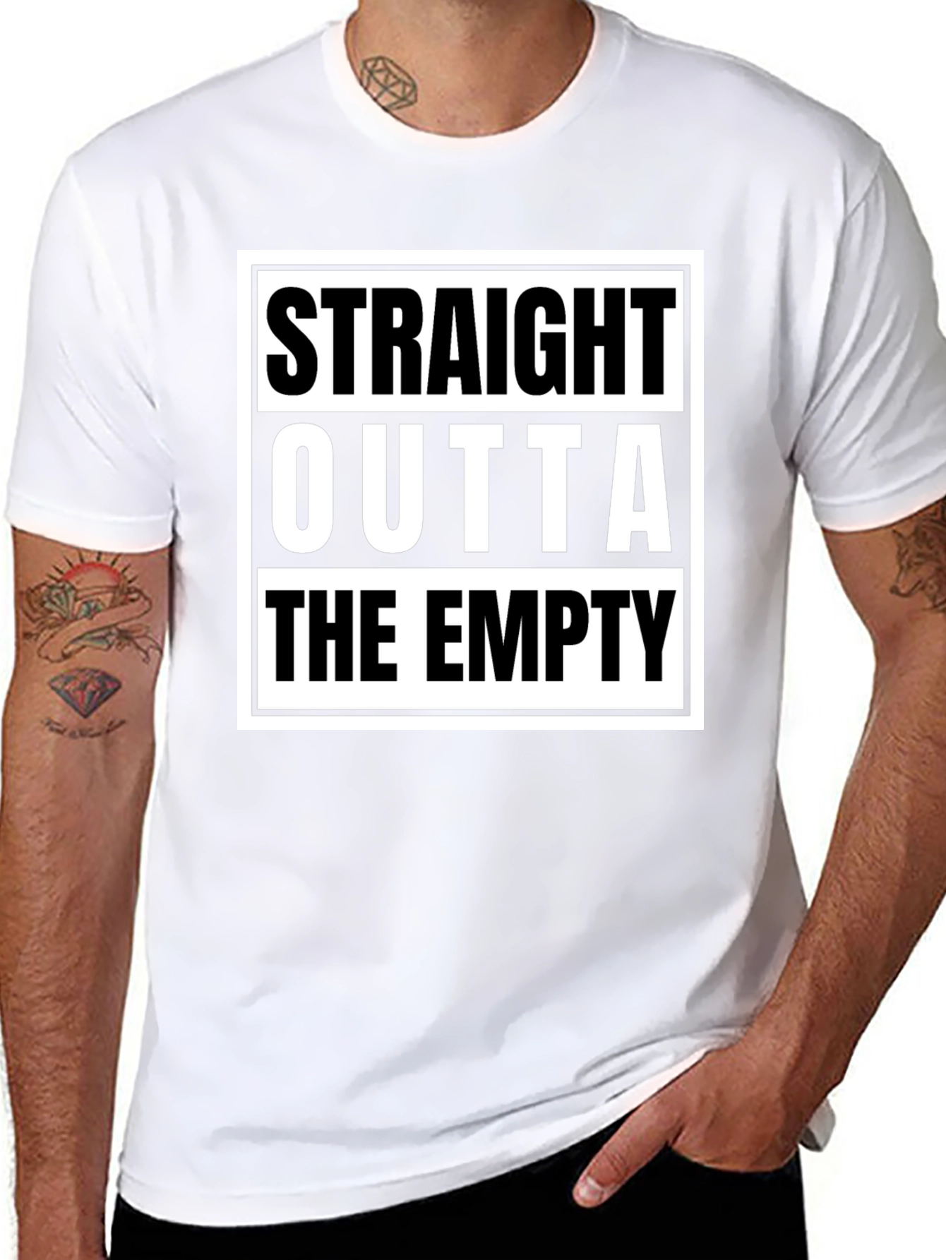 Straight Outta The Empty Graphic Tee - Black