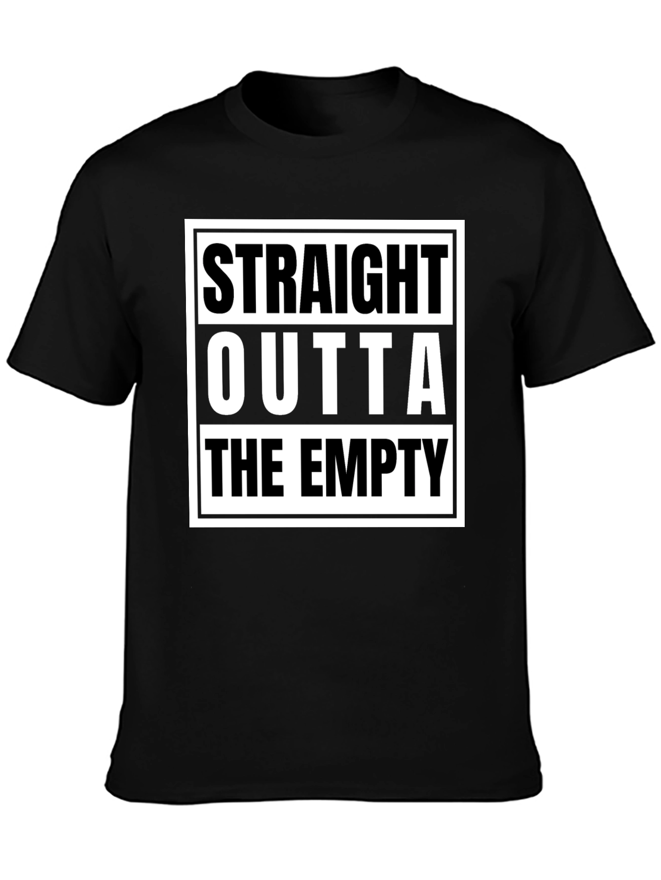 Straight Outta The Empty Graphic Tee - Black