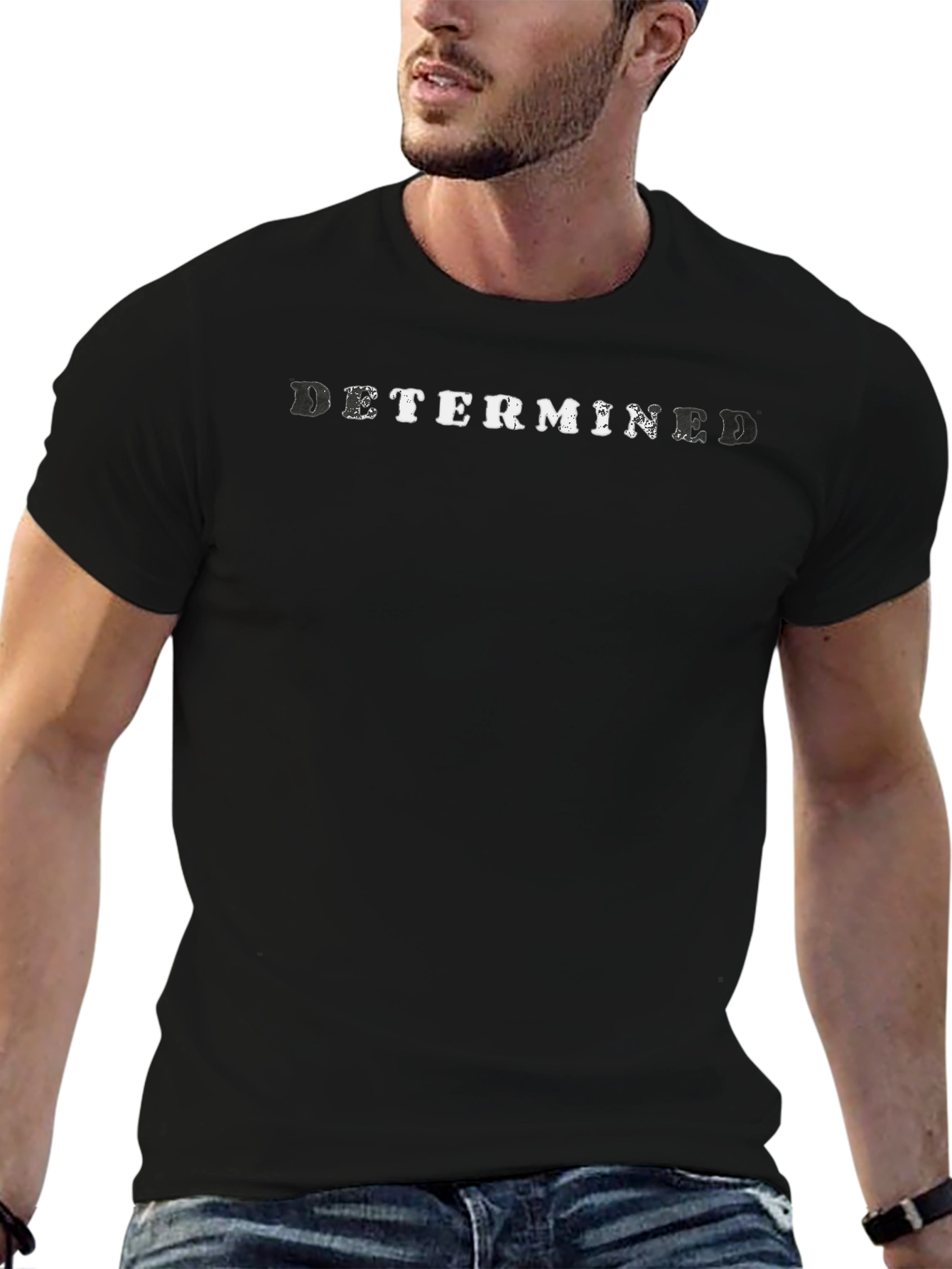 Determined Black Graphic T-Shirt