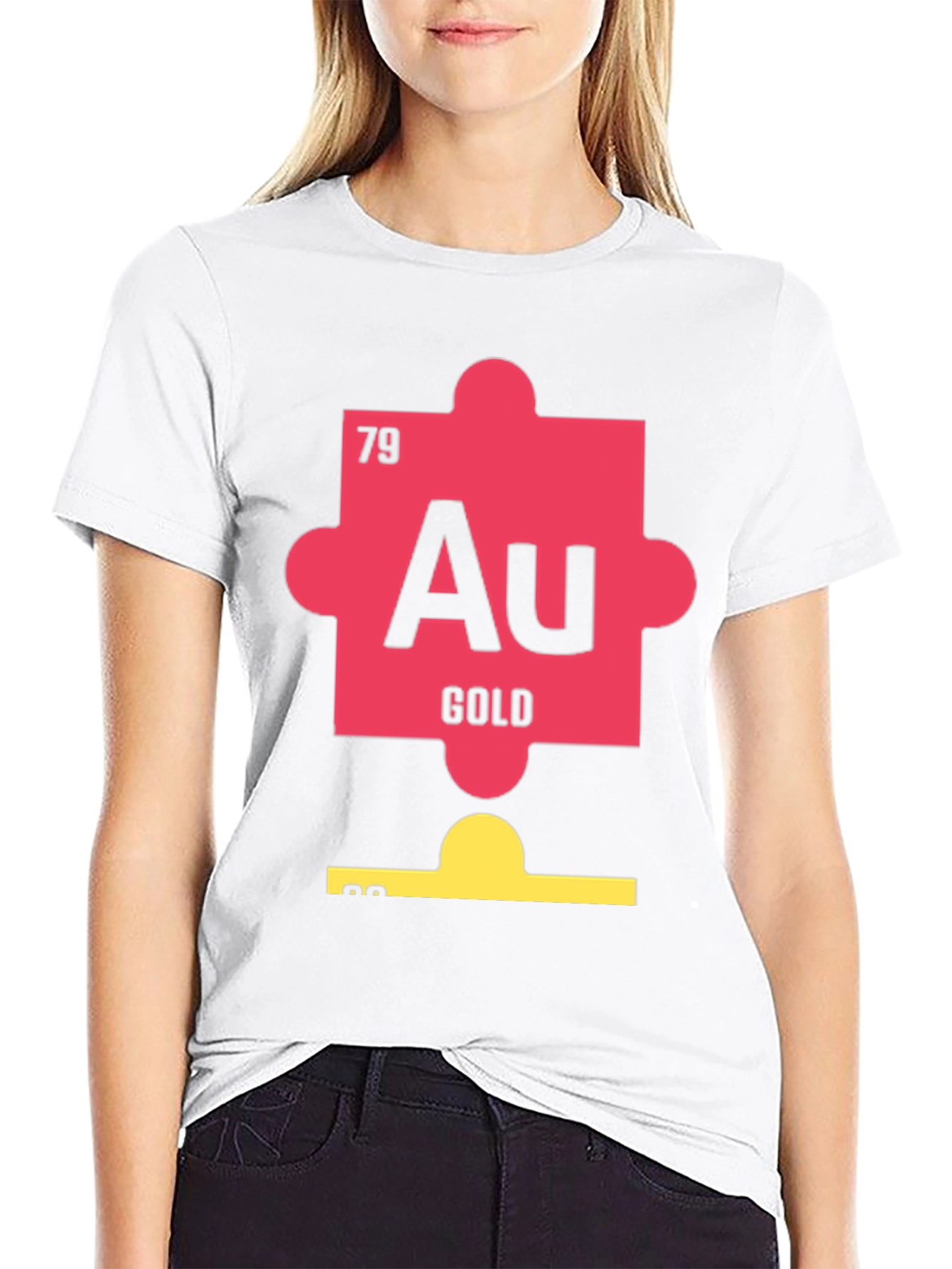 Gold Element Periodic Table Funny Autism Awareness T-Shirt